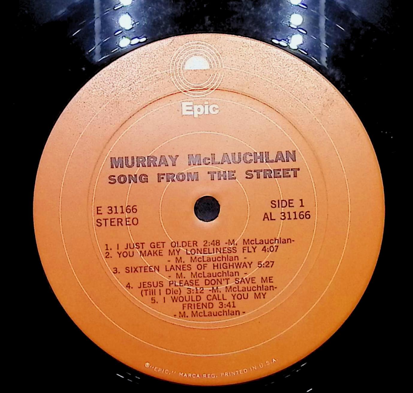Murray McLauchlan Song From The Street 12" LP 1972 E 31166 Rock — image 2