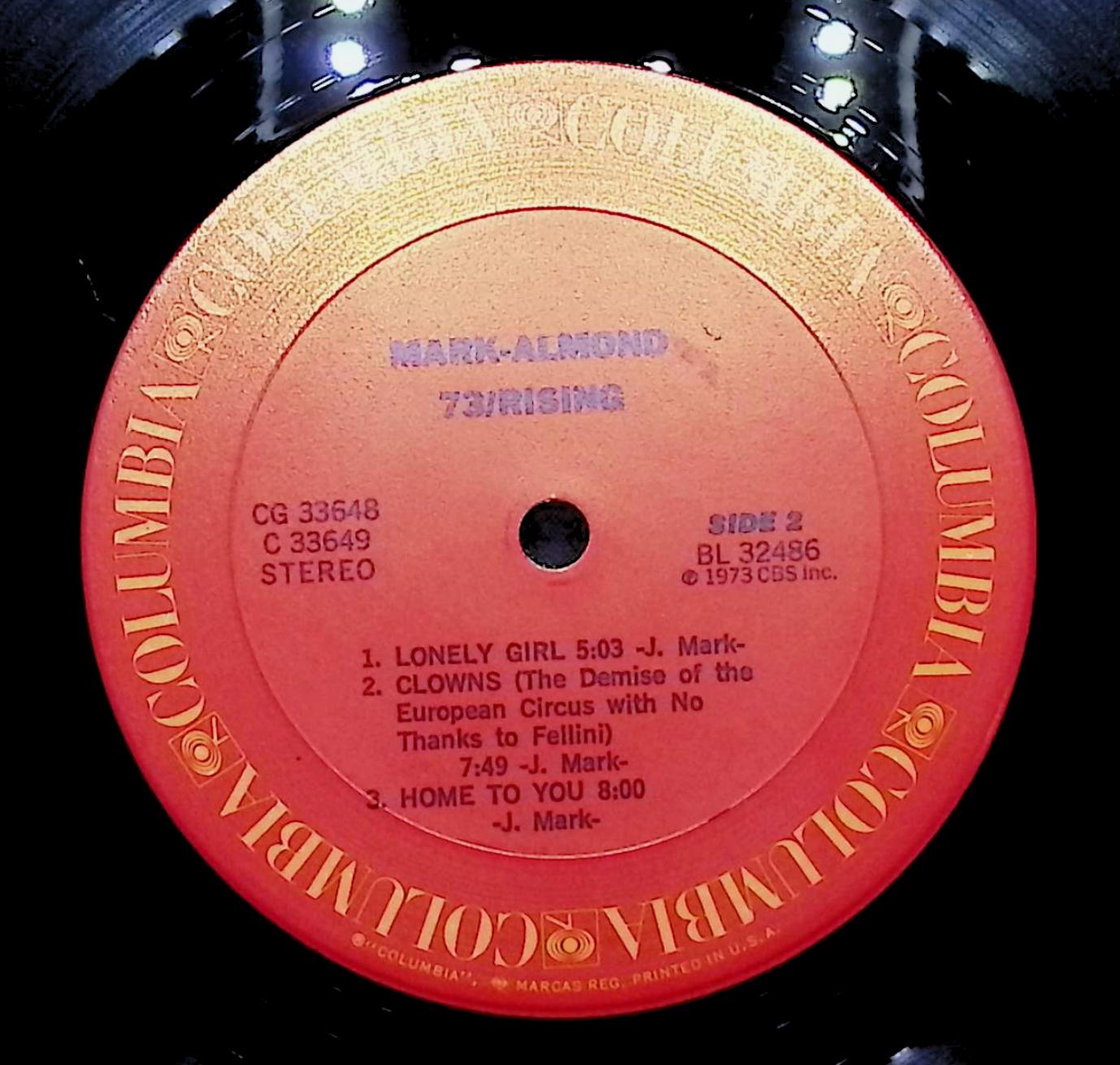 Mark-Almond 73/Rising 12" LP 0 Columbia CG 33648 Jazz — image 2
