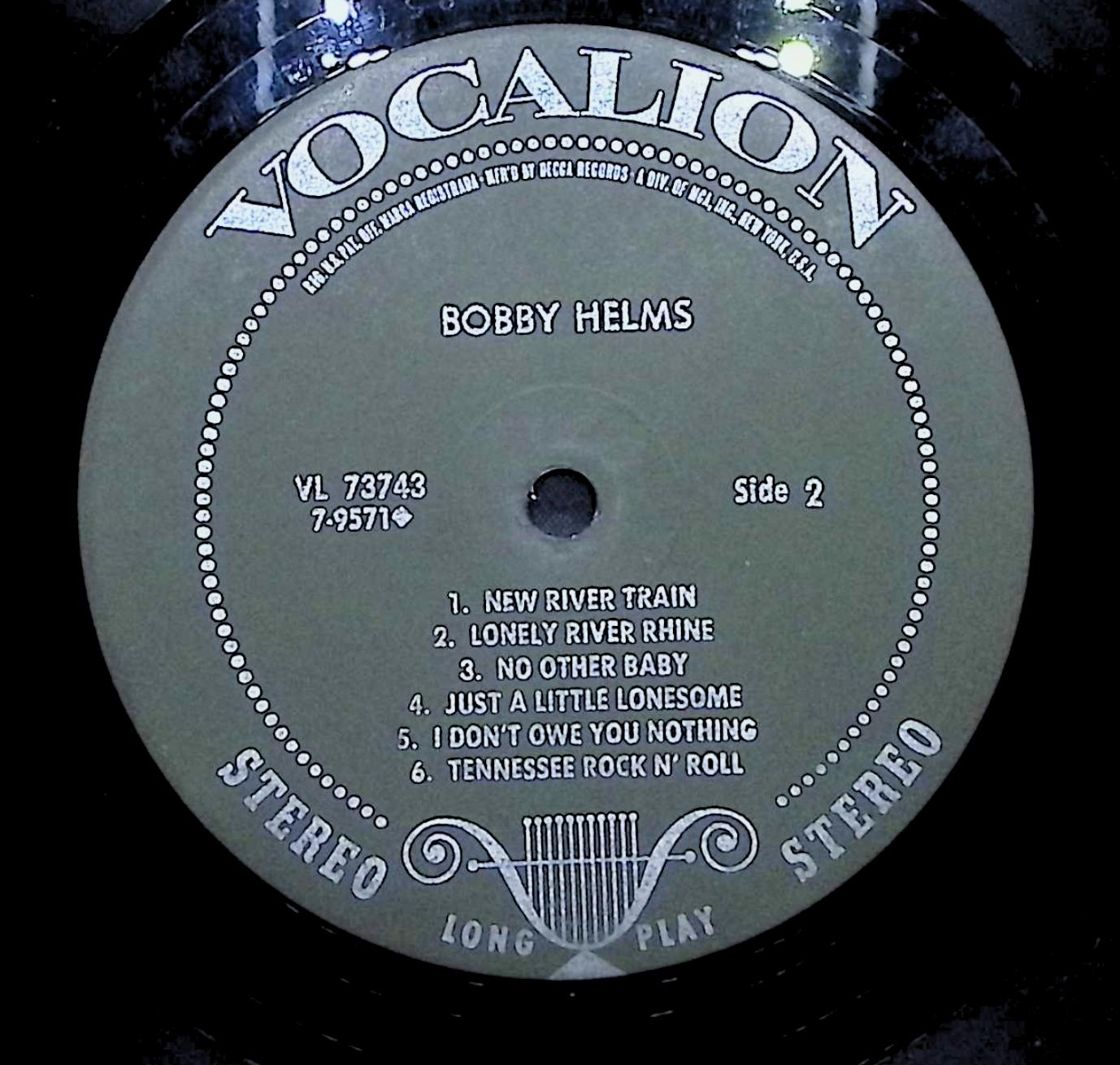 Bobby Helms Bobby Helms 12" LP 1965 VL 73743 Folk, World, & Country — image 2