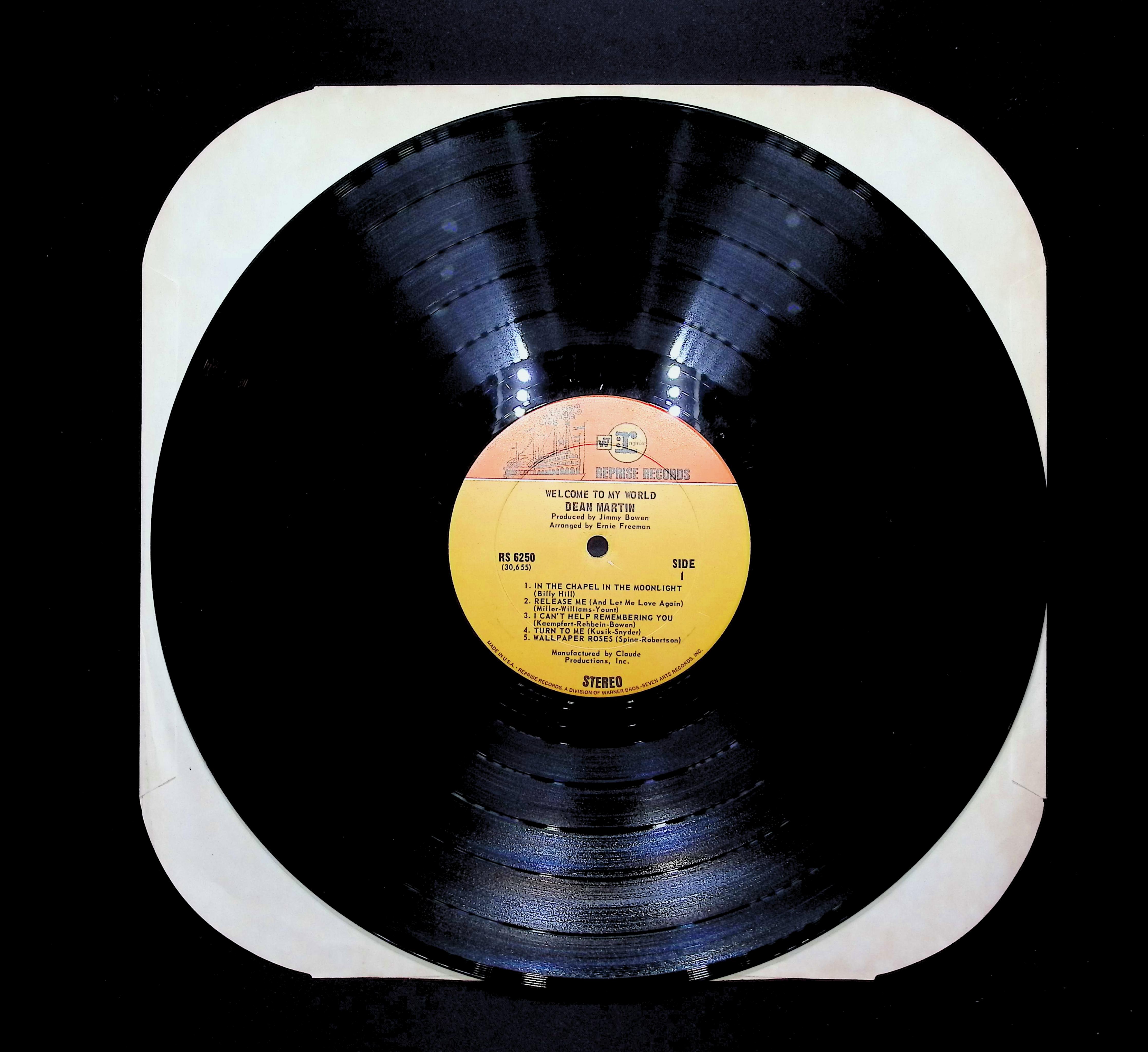 Dean Martin Welcome To My World 12" LP 1967 RS - 6250 Folk, World, & Country — image 5
