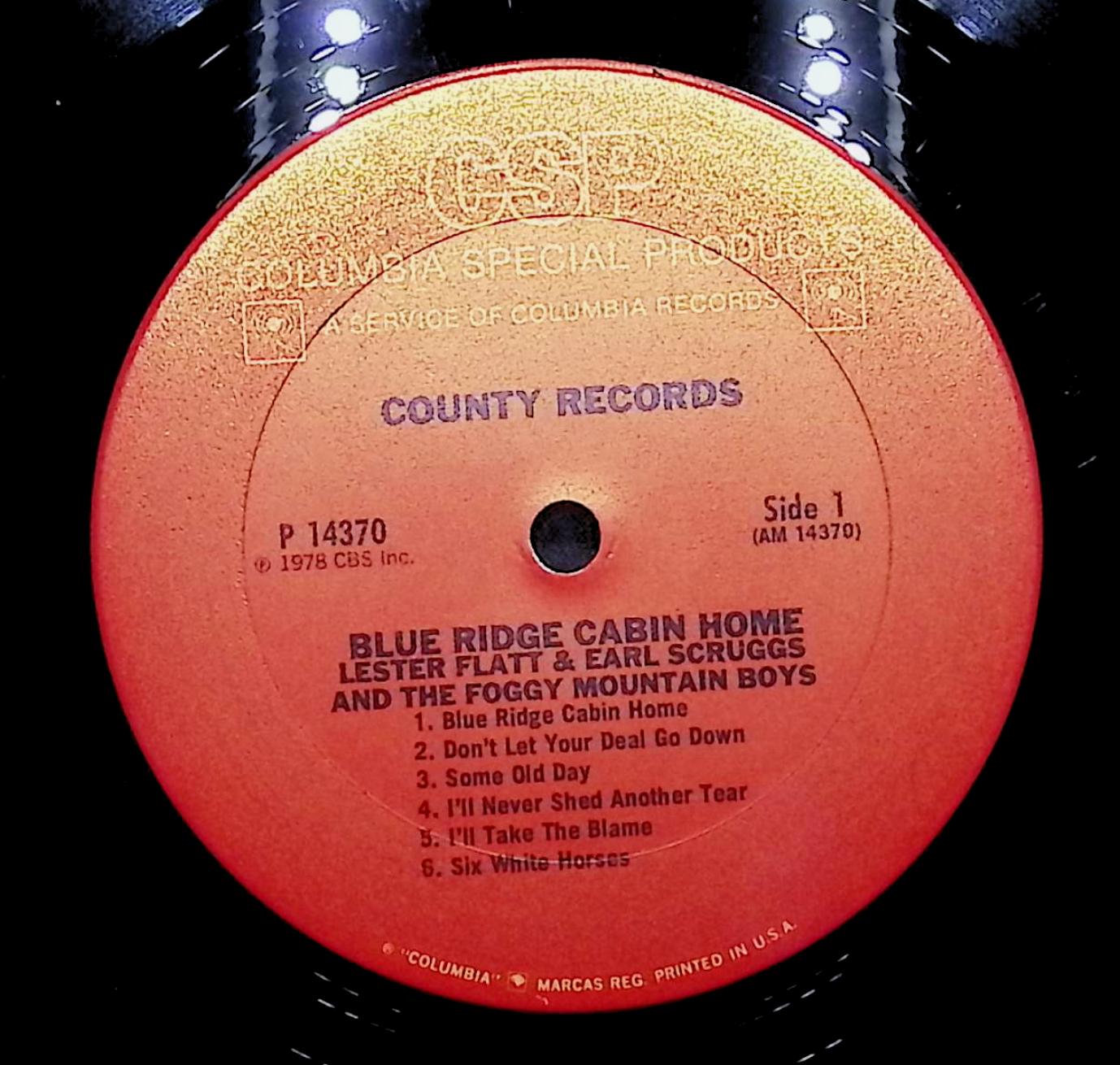Flatt & Scruggs Blue Ridge Cabin Home 12" LP 1978 P 14370 Folk, World, & Country — image 2