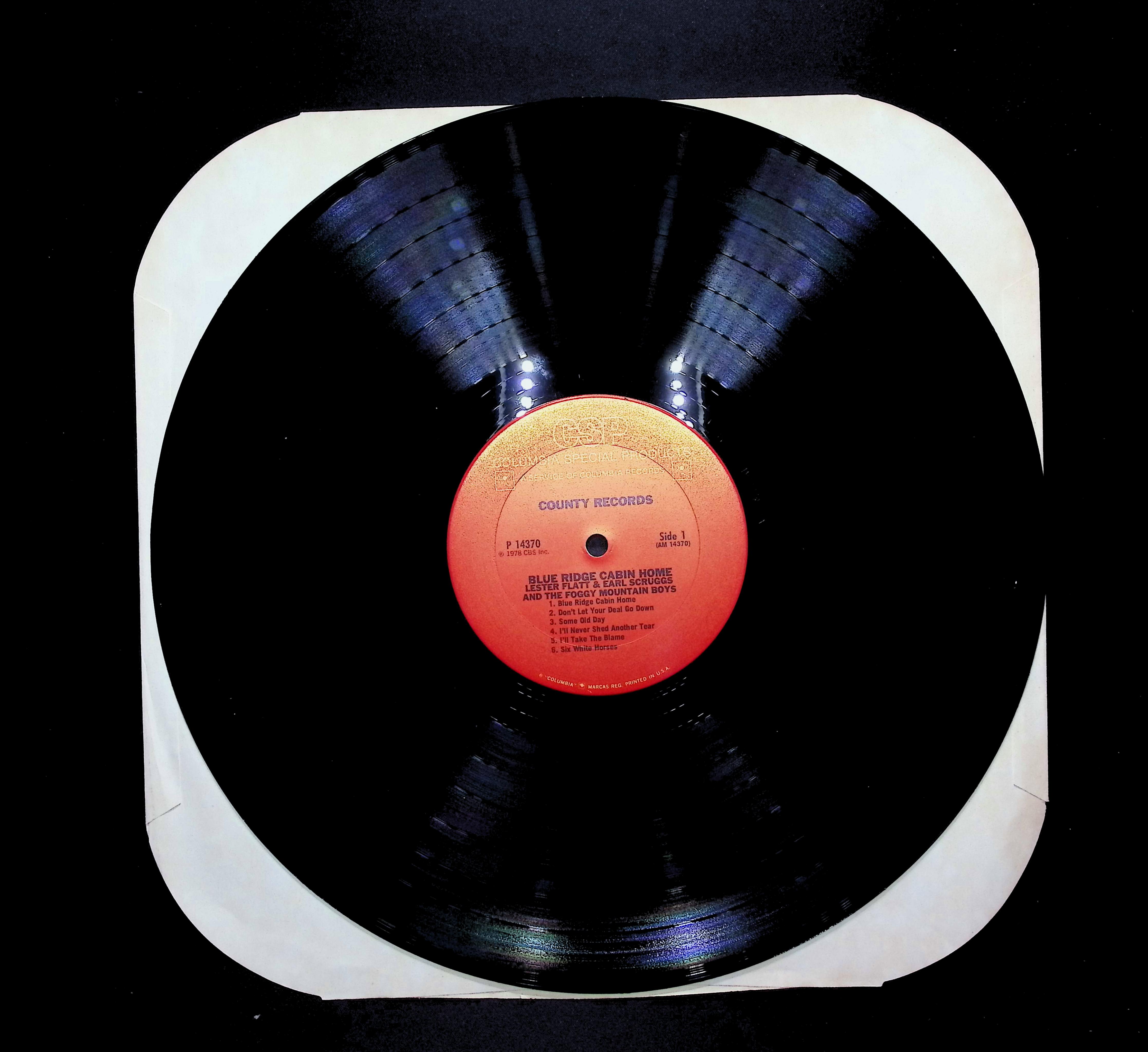 Flatt & Scruggs Blue Ridge Cabin Home 12" LP 1978 P 14370 Folk, World, & Country — image 3