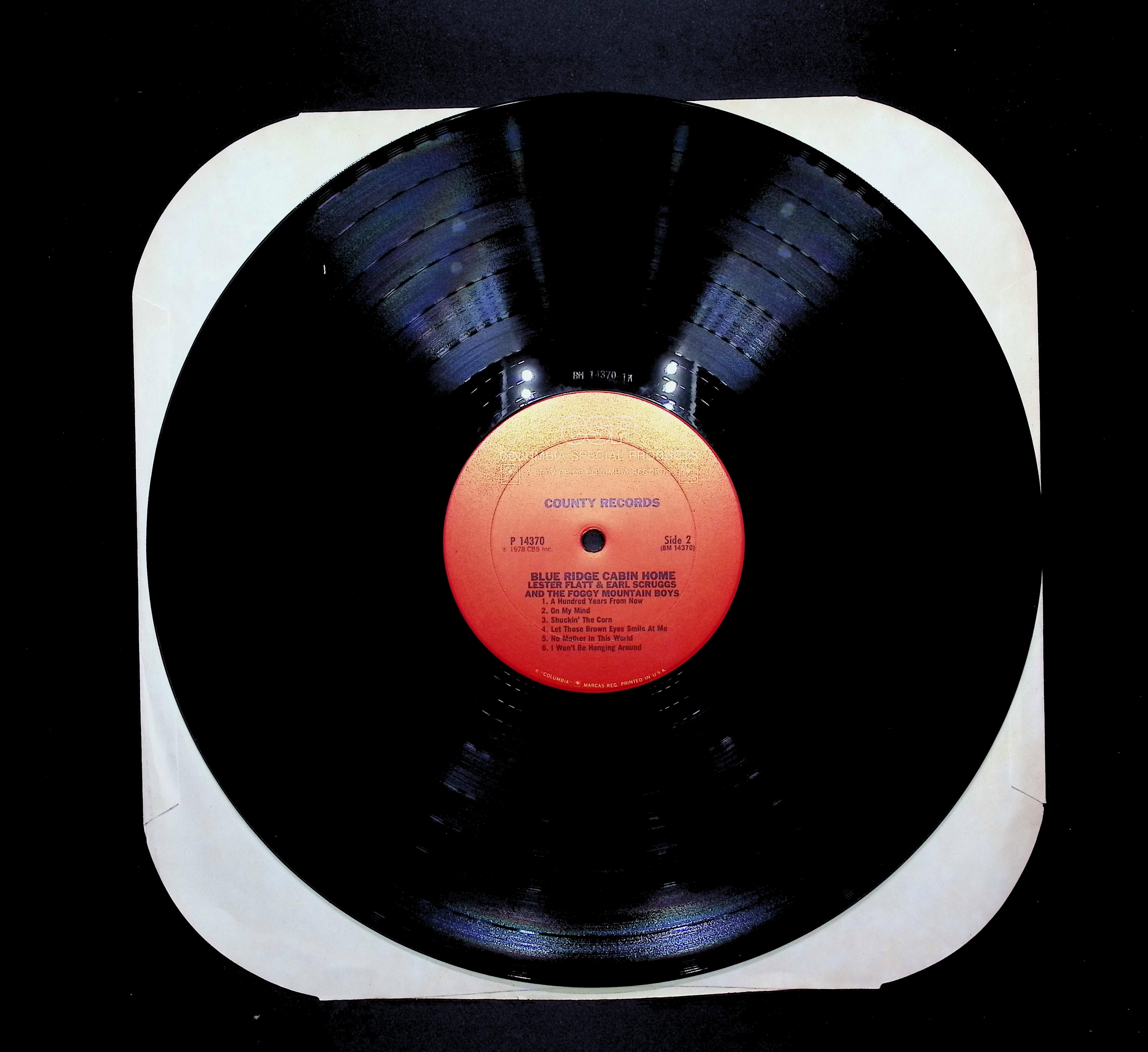 Flatt & Scruggs Blue Ridge Cabin Home 12" LP 1978 P 14370 Folk, World, & Country — image 5