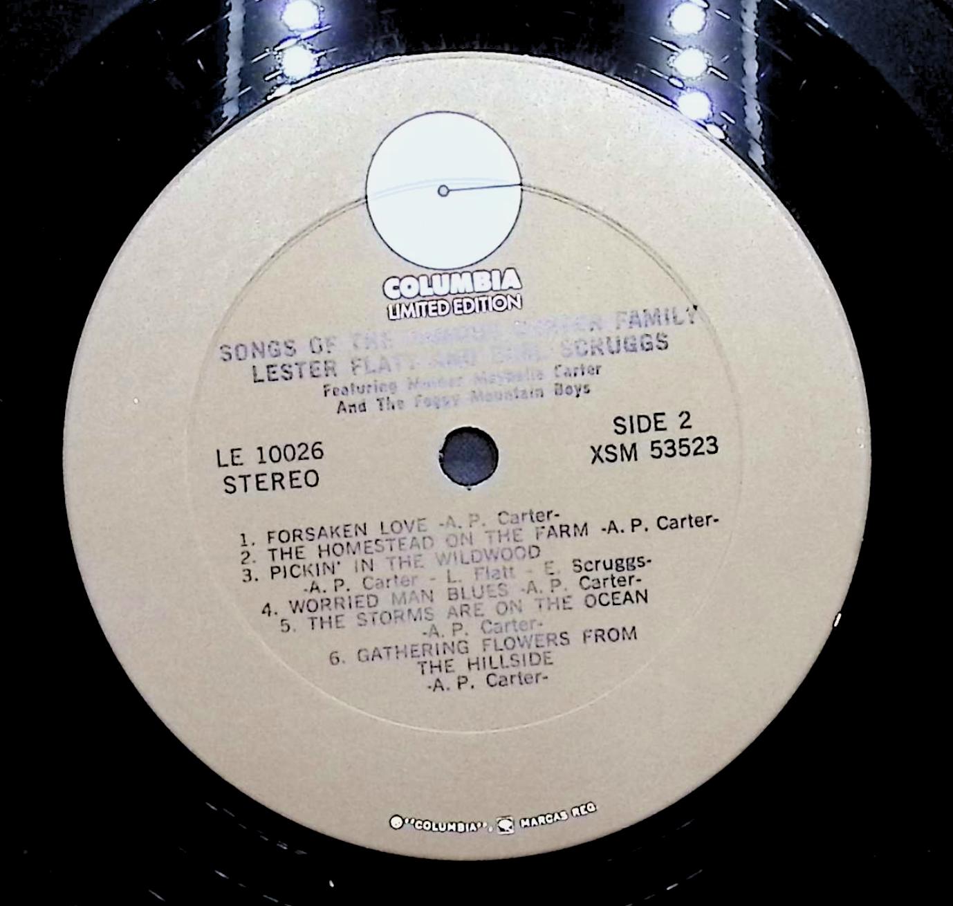 Flatt & Scruggs Songs Of The Famous Carter Family 12" LP 0 LE 10026 Folk, World, & Country — image 4
