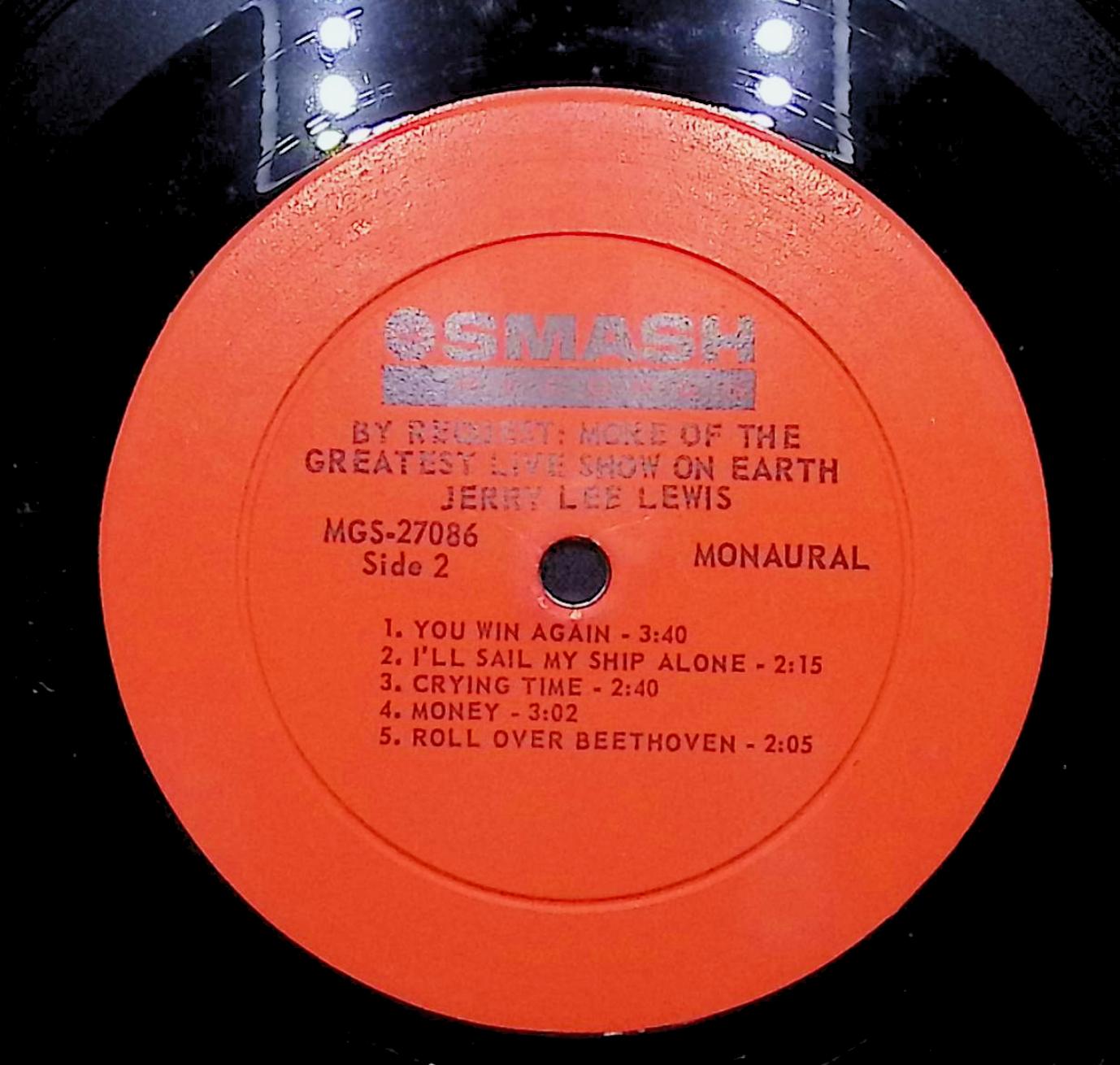 Jerry Lee Lewis By Request: More Of The Greatest Live Show On Earth 12" LP 1966 Rock — image 4