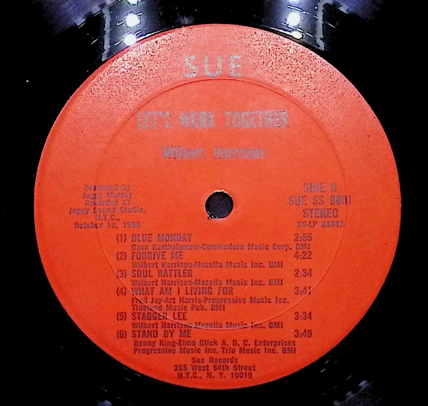 Wilbert Harrison Let's Work Together 12" LP 1969 SSLP-8801 Funk / Soul — image 2