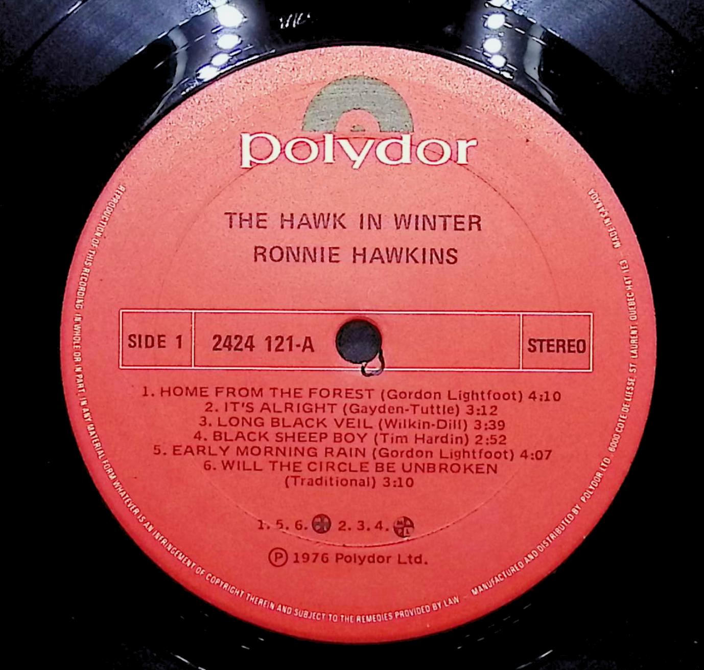 Ronnie Hawkins The Hawk In Winter 12" LP 1976 2424 121 Rock — image 2