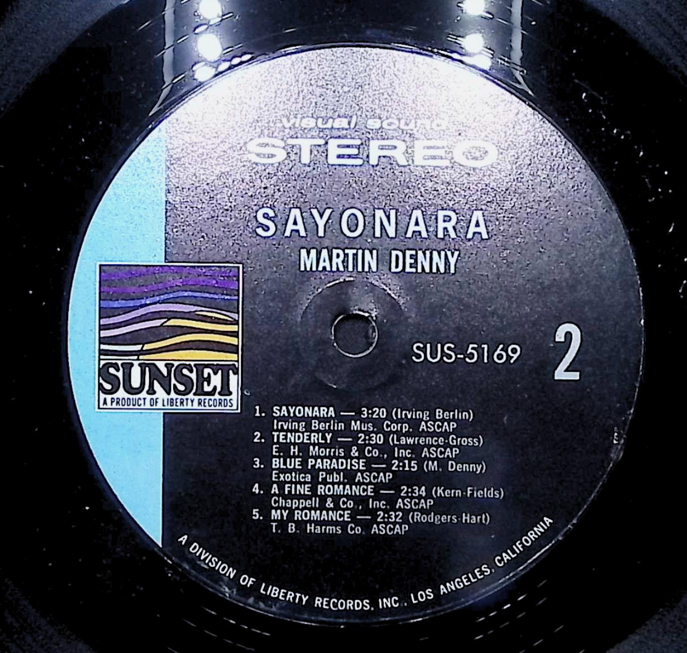 Martin Denny Sayonara 12" LP 1967 SUS-5169 Jazz — image 2