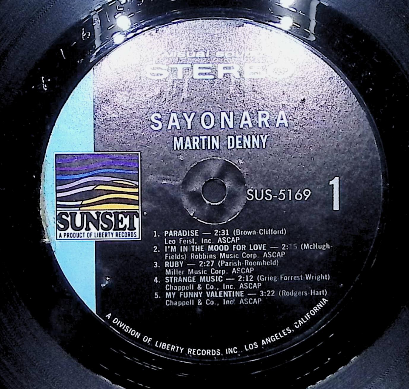 Martin Denny Sayonara 12" LP 1967 SUS-5169 Jazz — image 4