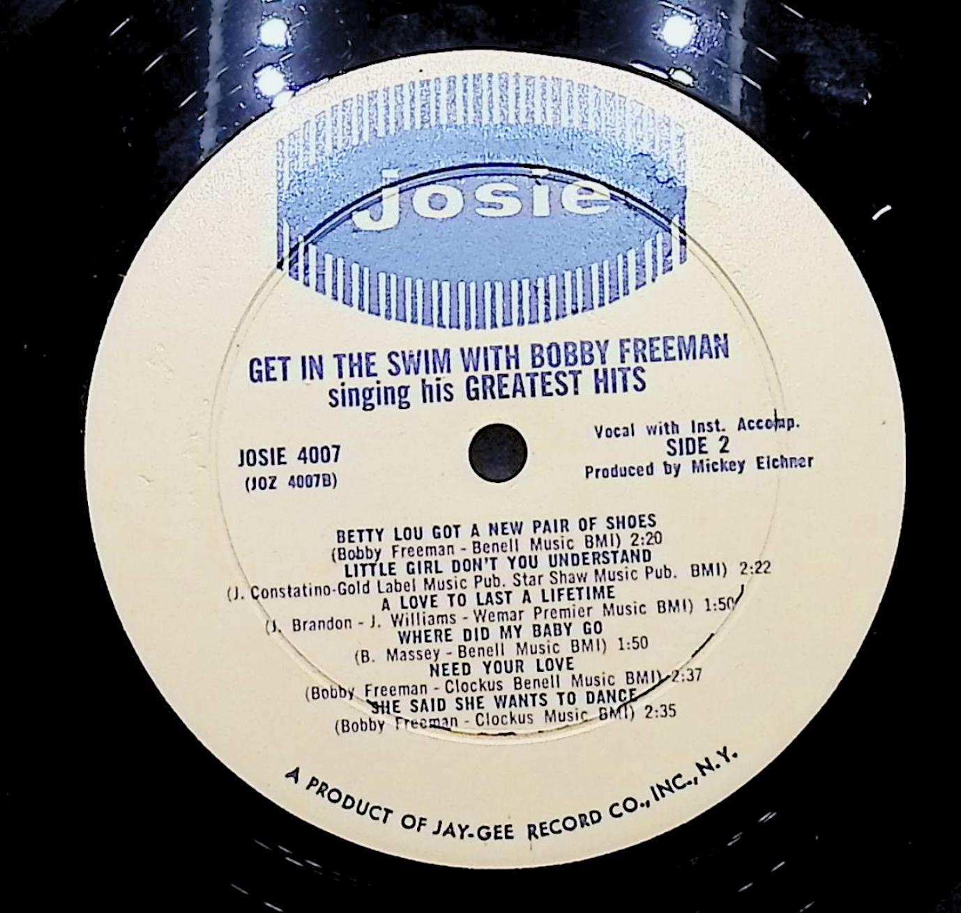 Bobby Freeman Get In The Swim 12" LP 1965 JOZ 4007 Funk / Soul — image 2