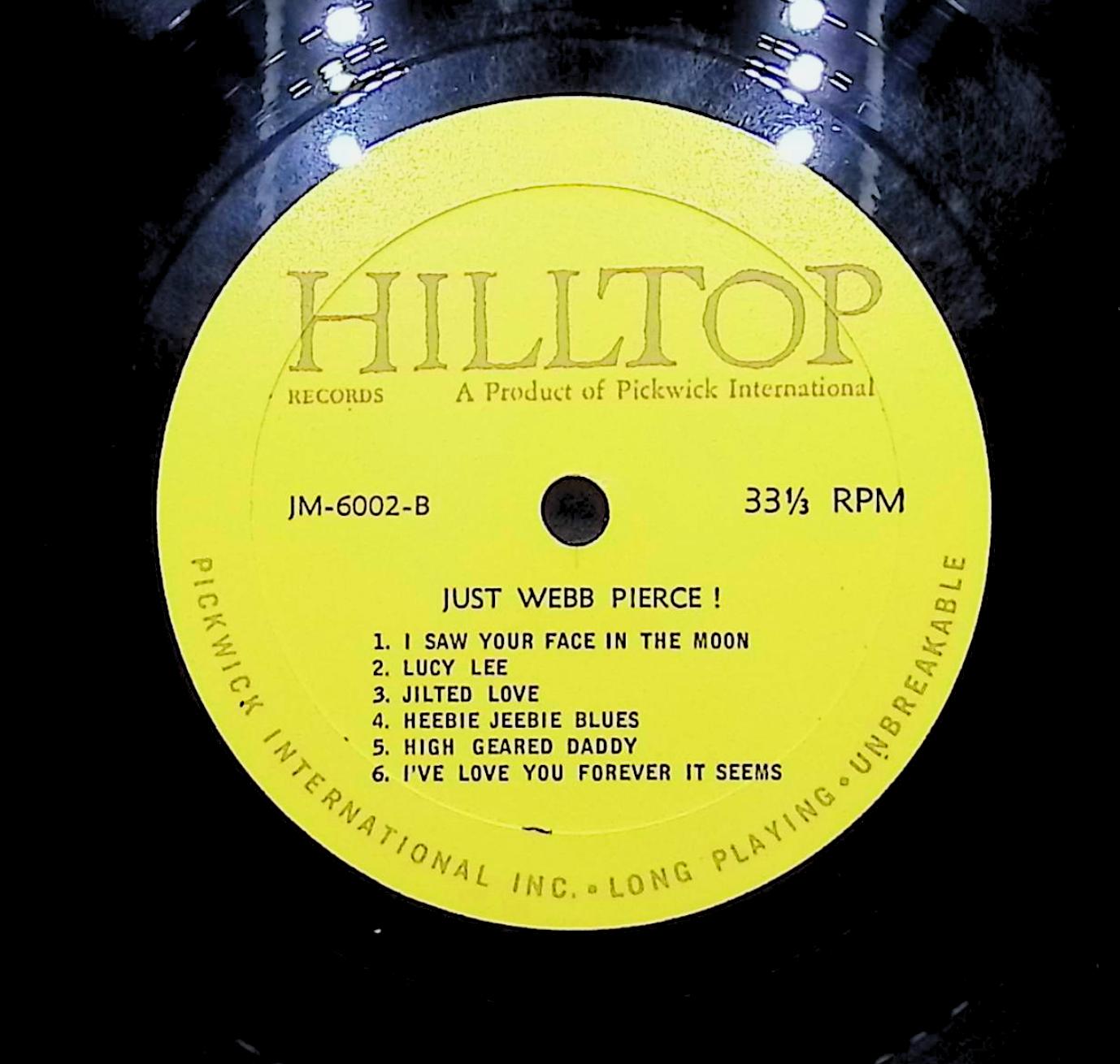 Webb Pierce Just Webb Pierce! 12" LP 1965 JM-6002 Folk, World, & Country — image 4