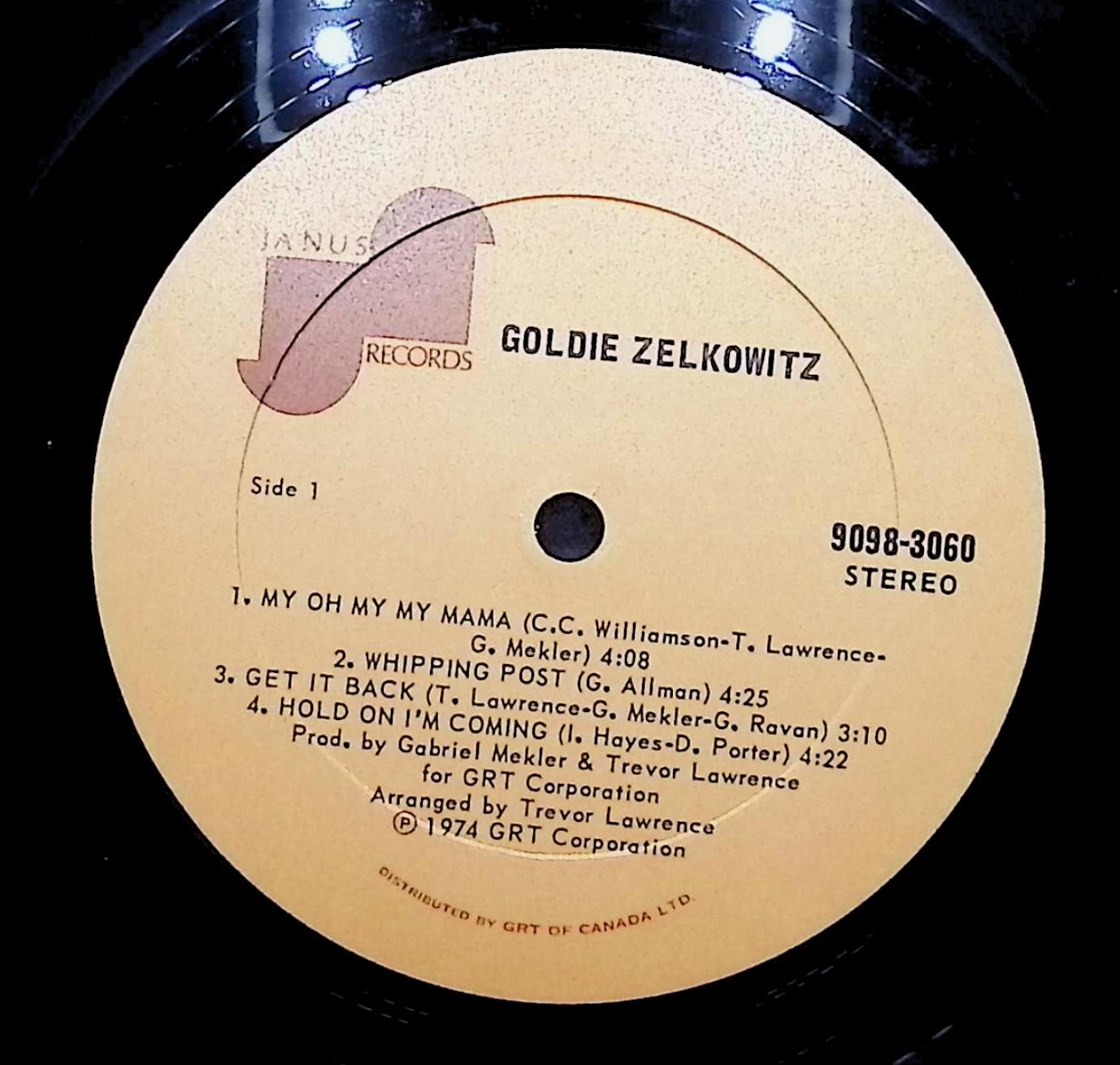 Goldie Zelkowitz Goldie Zelkowitz 12" LP 1974 9098-3060 Rock — image 2