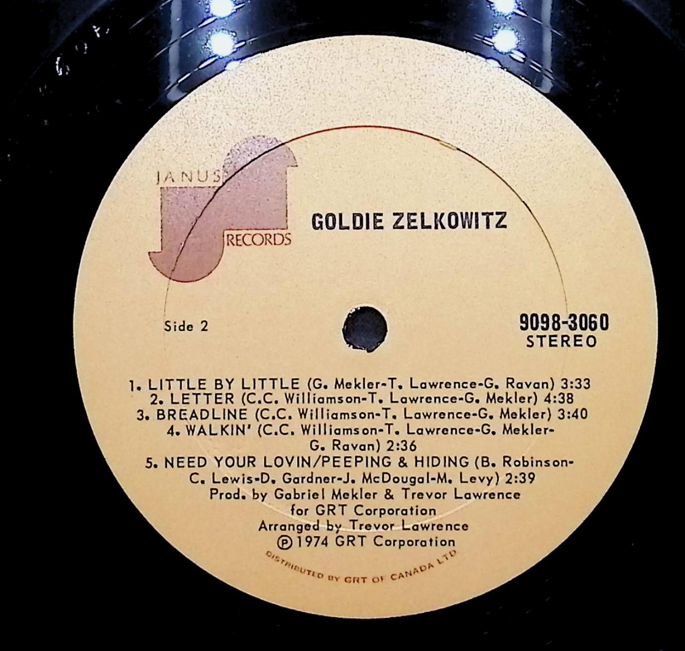 Goldie Zelkowitz Goldie Zelkowitz 12" LP 1974 9098-3060 Rock — image 4