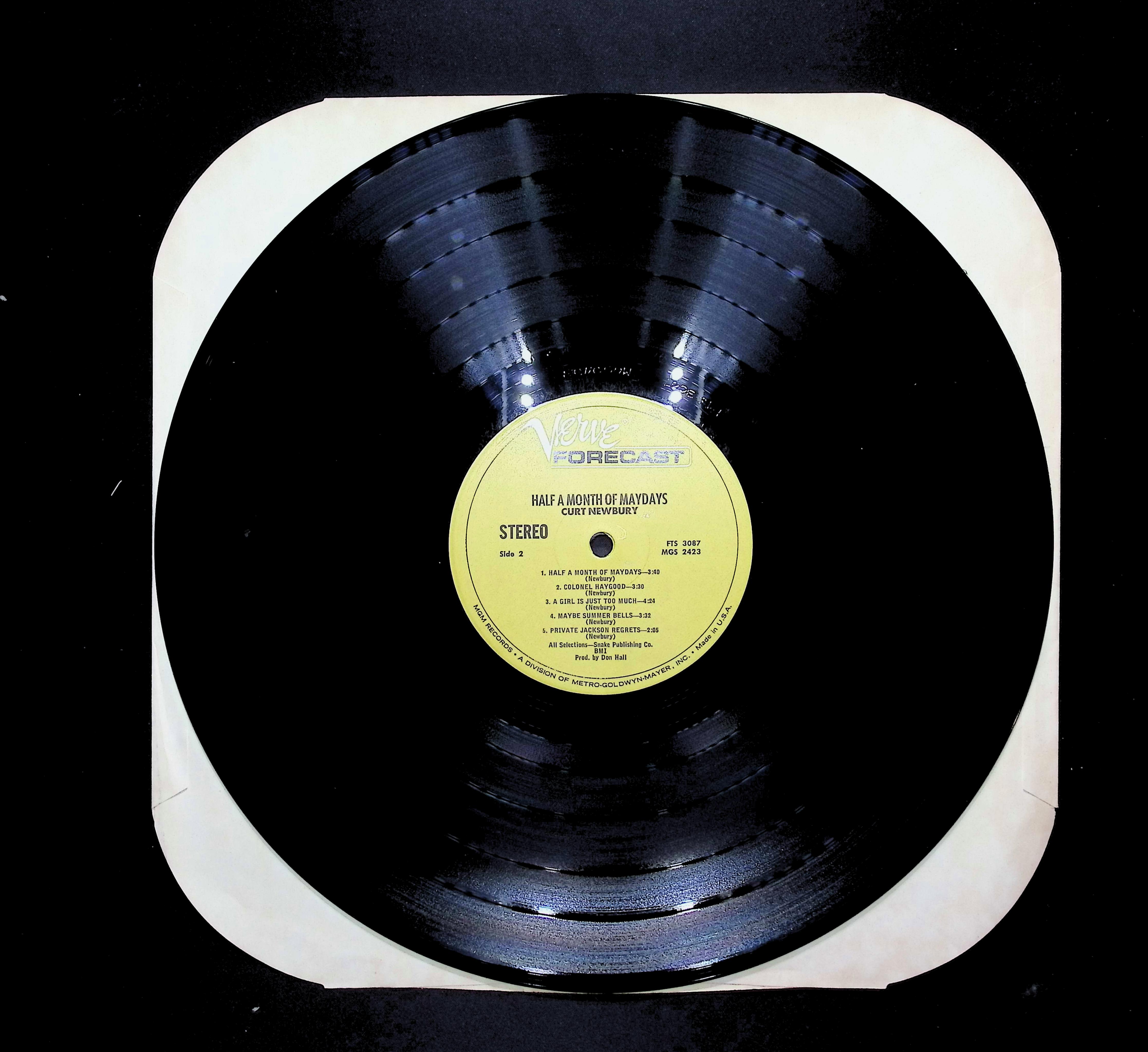 Curt Newbury Half A Month Of May Days 12" LP 1970 FTS 3087 Rock — image 3