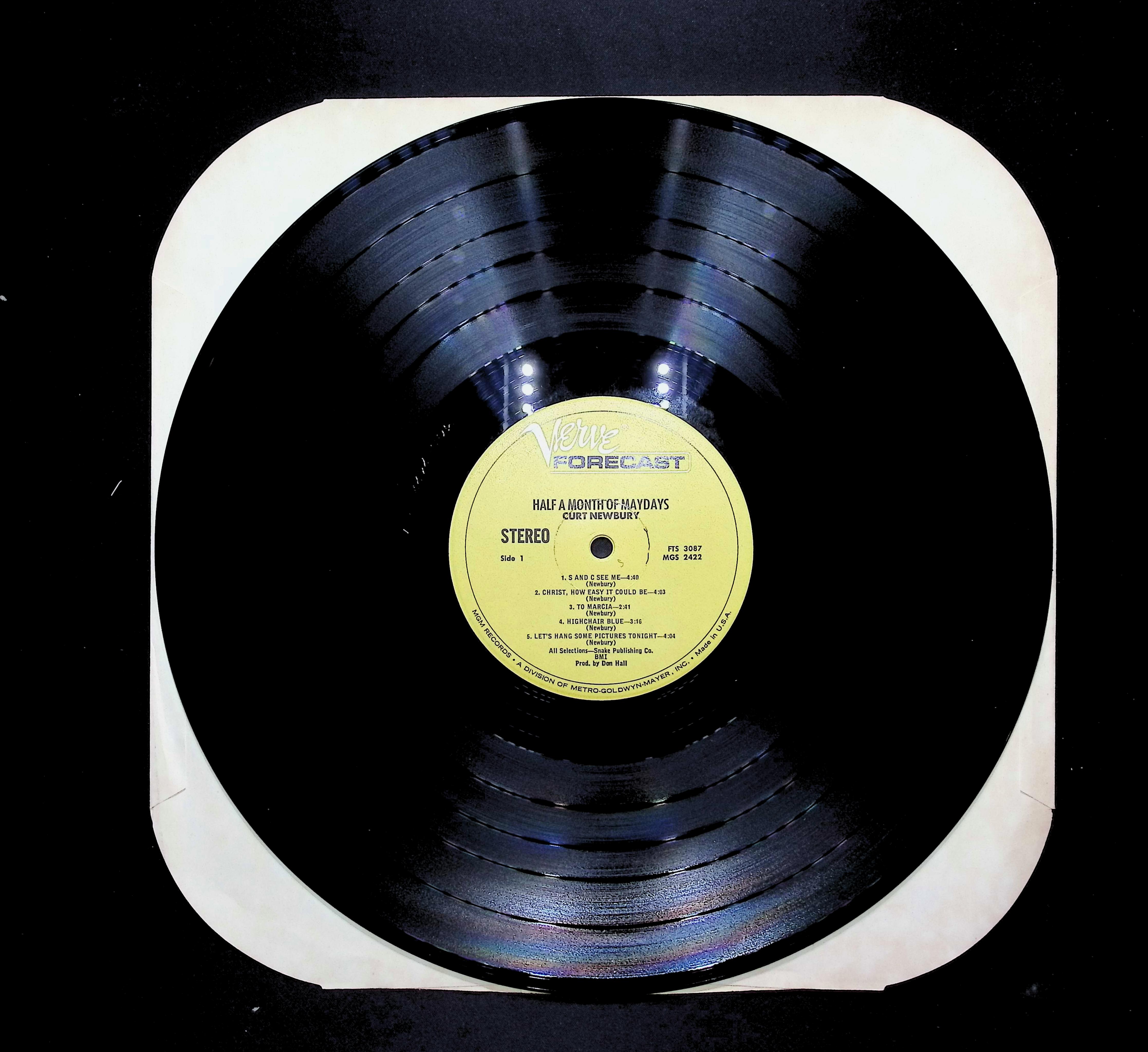 Curt Newbury Half A Month Of May Days 12" LP 1970 FTS 3087 Rock — image 5