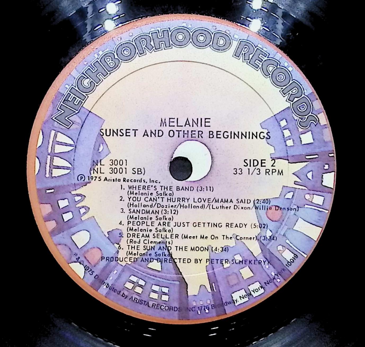 Melanie (2) Sunset And Other Beginnings 12" LP 1975 NL 3001 Rock — image 2