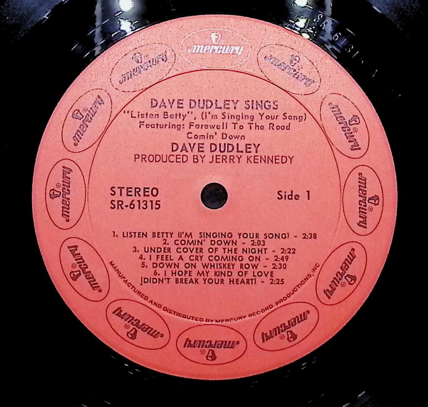 Dave Dudley Dave Dudley Sings "Listen Betty, I'm Singing Your Song" 12" LP 1971 SR 61315 Folk, World, & Country — image 4
