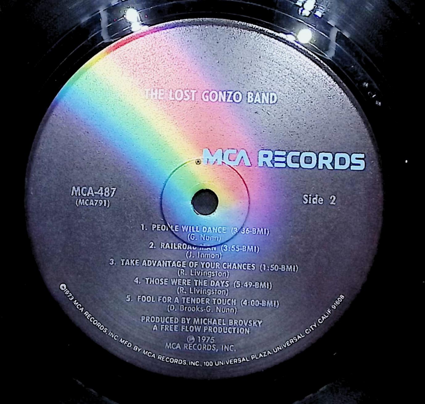 The Lost Gonzo Band The Lost Gonzo Band 12" LP 1975 MCA-487 Rock — image 2
