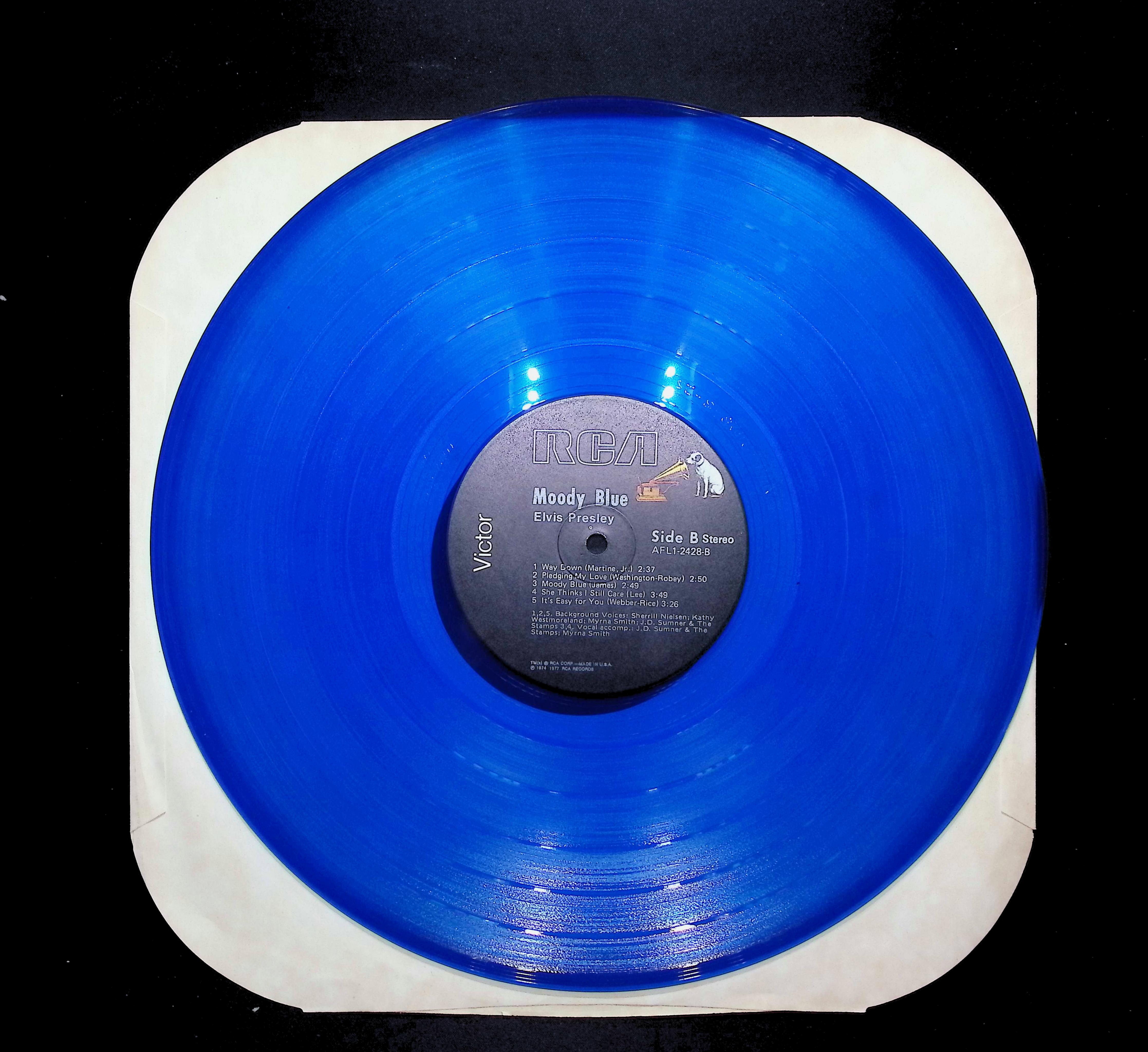 Elvis Presley Moody Blue 12" LP 1978 AFL1-2428 Rock — image 3