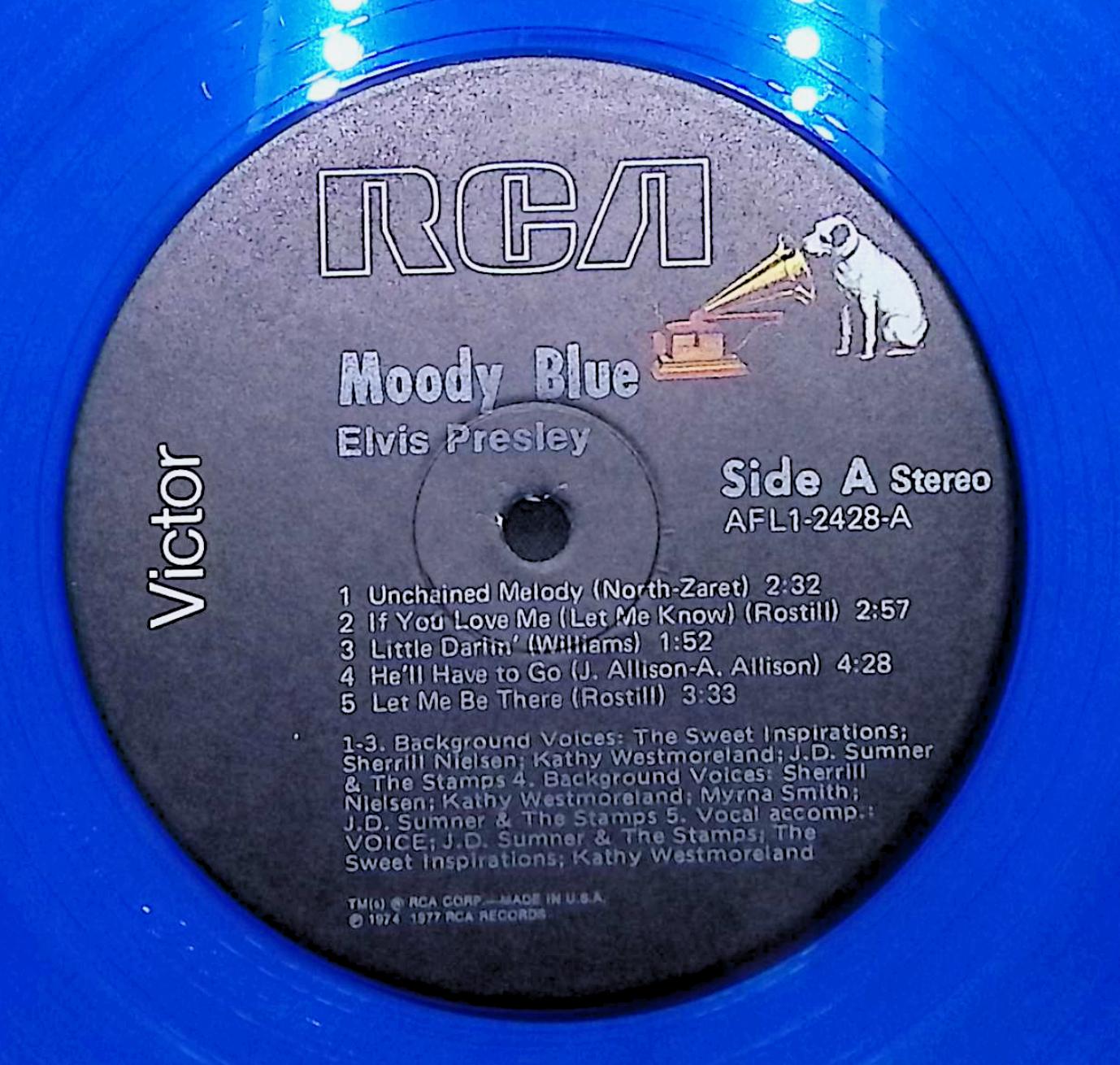 Elvis Presley Moody Blue 12" LP 1978 AFL1-2428 Rock — image 4