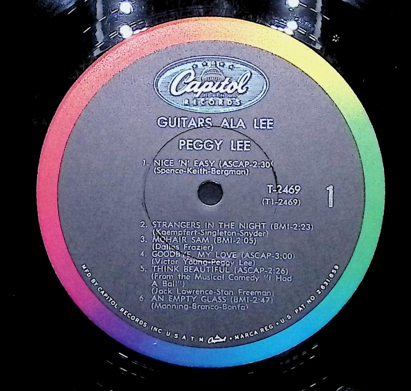 Peggy Lee Guitars A Là Lee 12" LP 1966 T 2469 Jazz — image 4