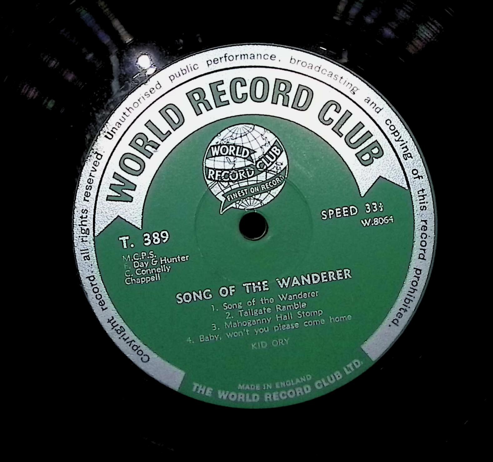 Kid Ory Song Of The Wanderer 1965 LP Jazz Side A & B  — image 4