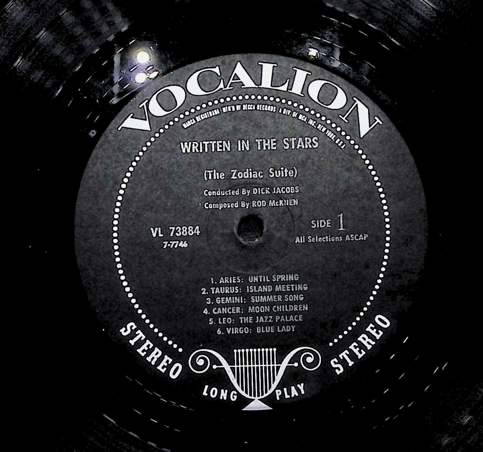 Various Artists Written In The Stars (The Zodiac Suite) 1969 LP Jazz Side 1 & 2 — image 2