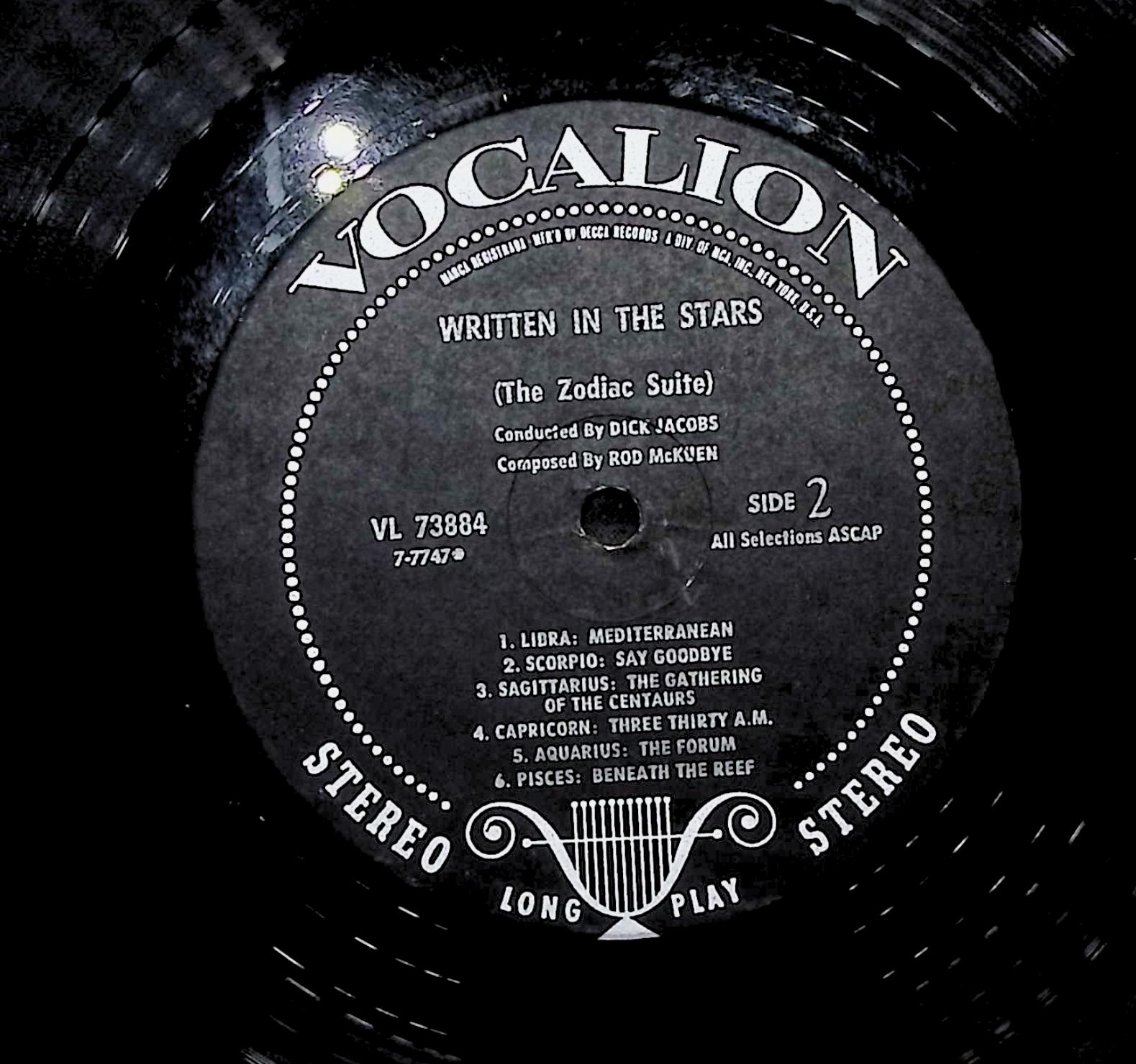 Various Artists Written In The Stars (The Zodiac Suite) 1969 LP Jazz Side 1 & 2 — image 4