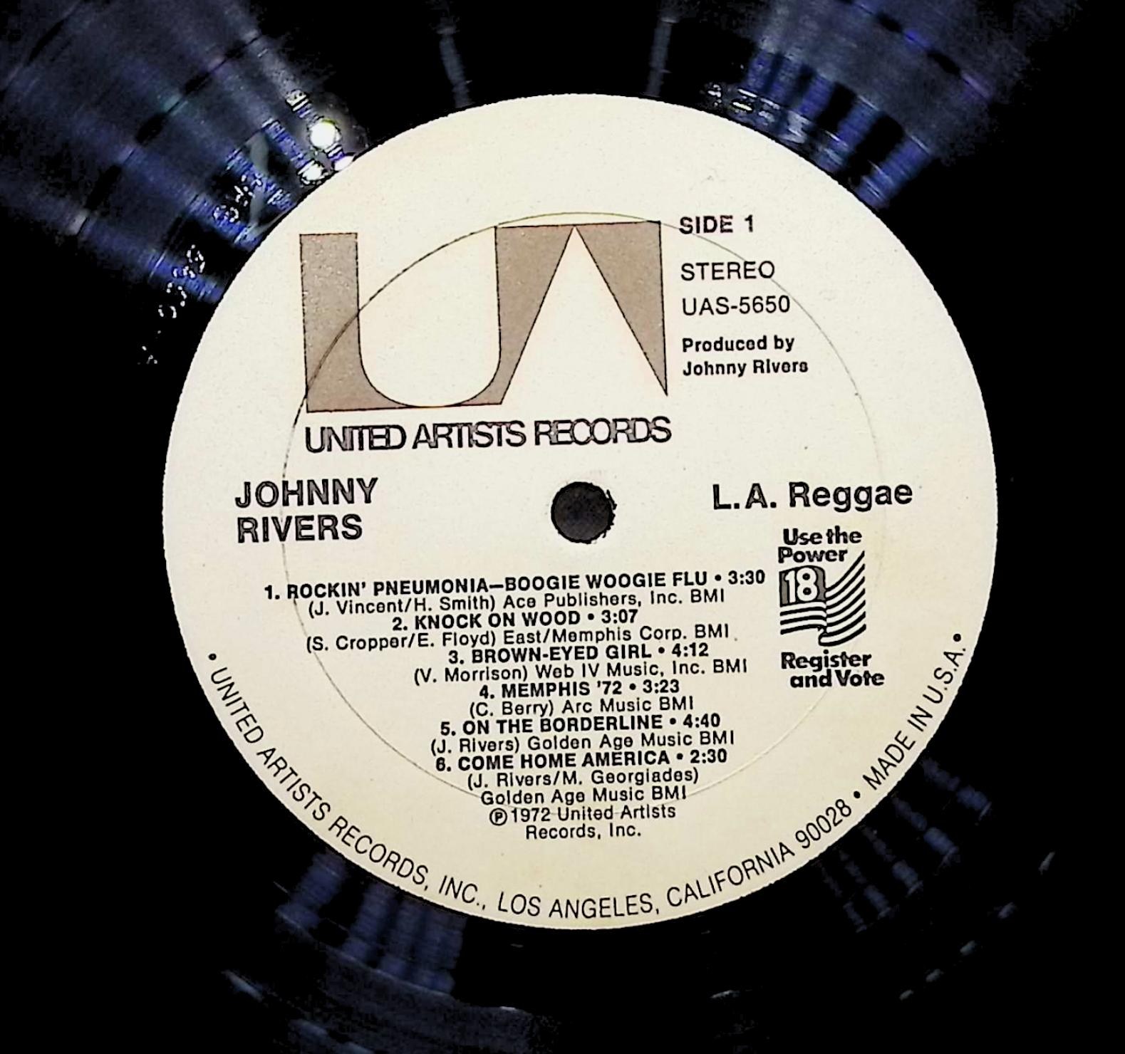 Johnny Rivers L.A. Reggae 1972 LP Rock Side 1 & 2  — image 4