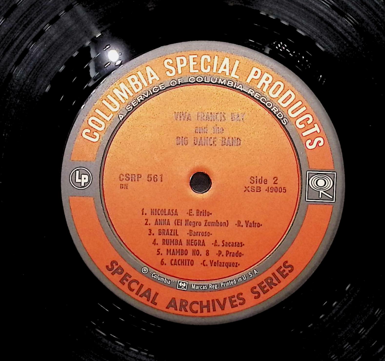 Francis Bay Et Son Orchestre Viva  LP Jazz Side 1 & 2  — image 2