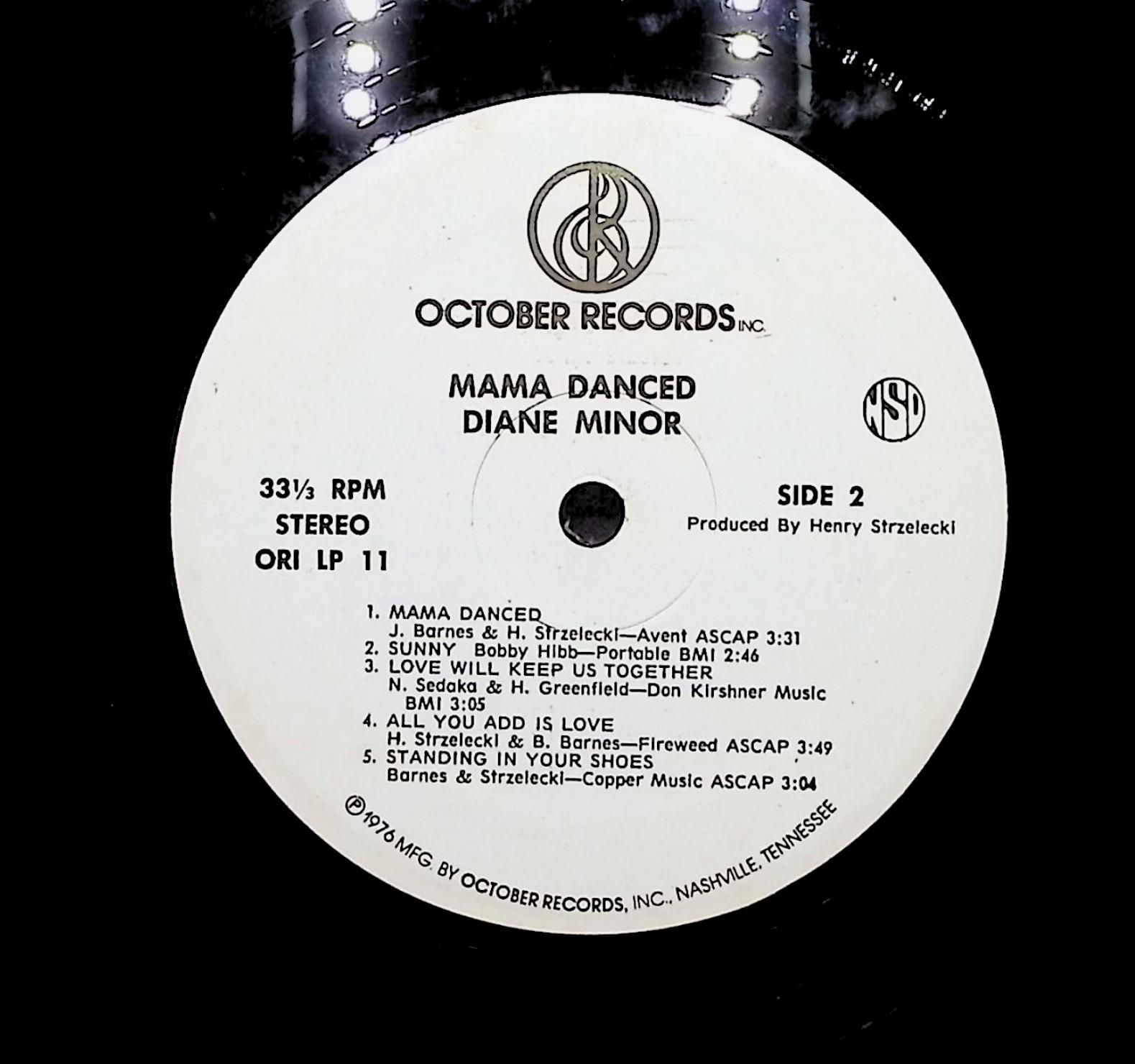 Diane Minor Mama Danced 1976 LP Folk, World, & Country Side 1 & 2  — image 4