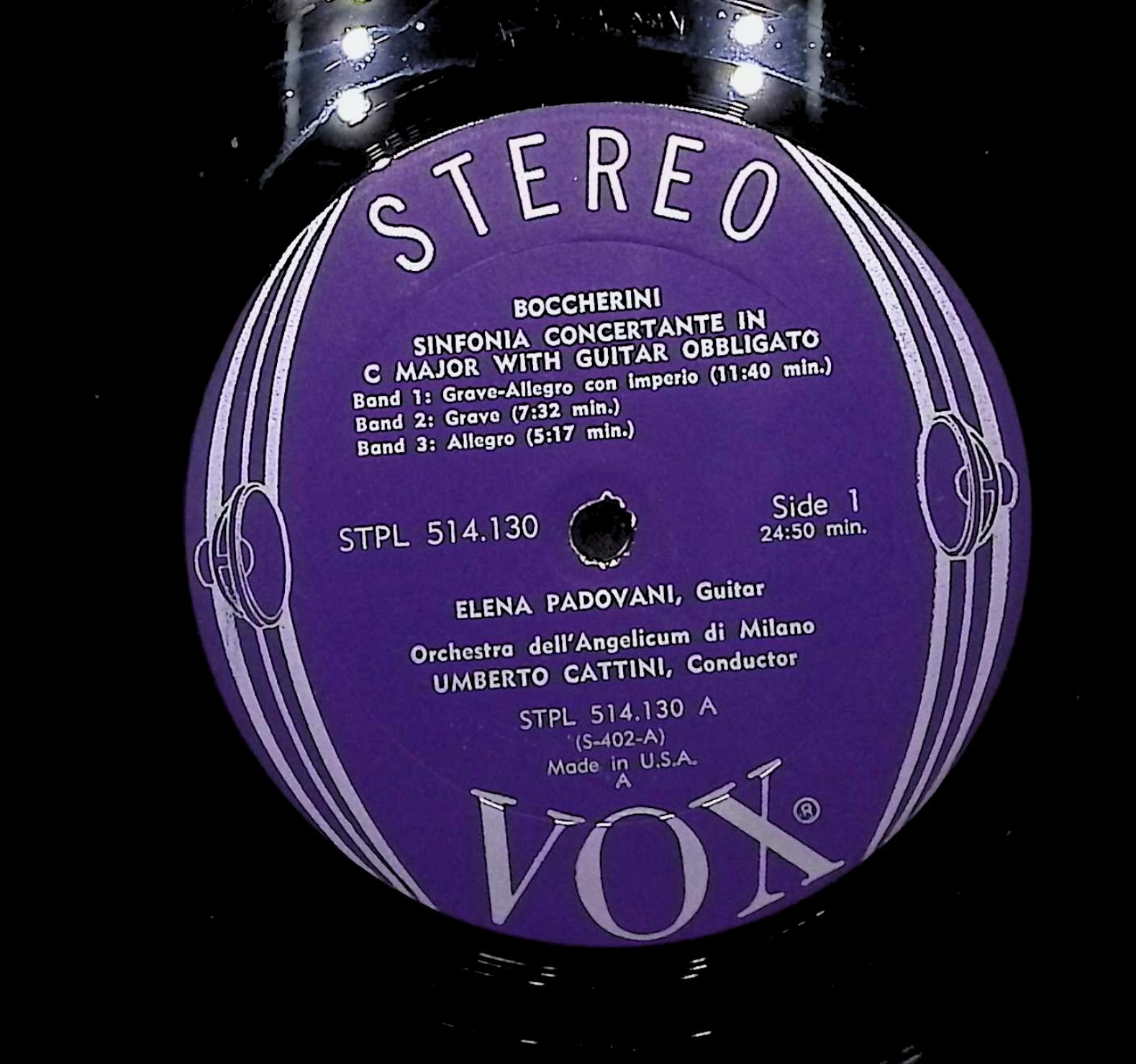 Luigi Boccherini Sinfonia Concertante In C Major & Sinfonia In D Minor 1964 LP  — image 2