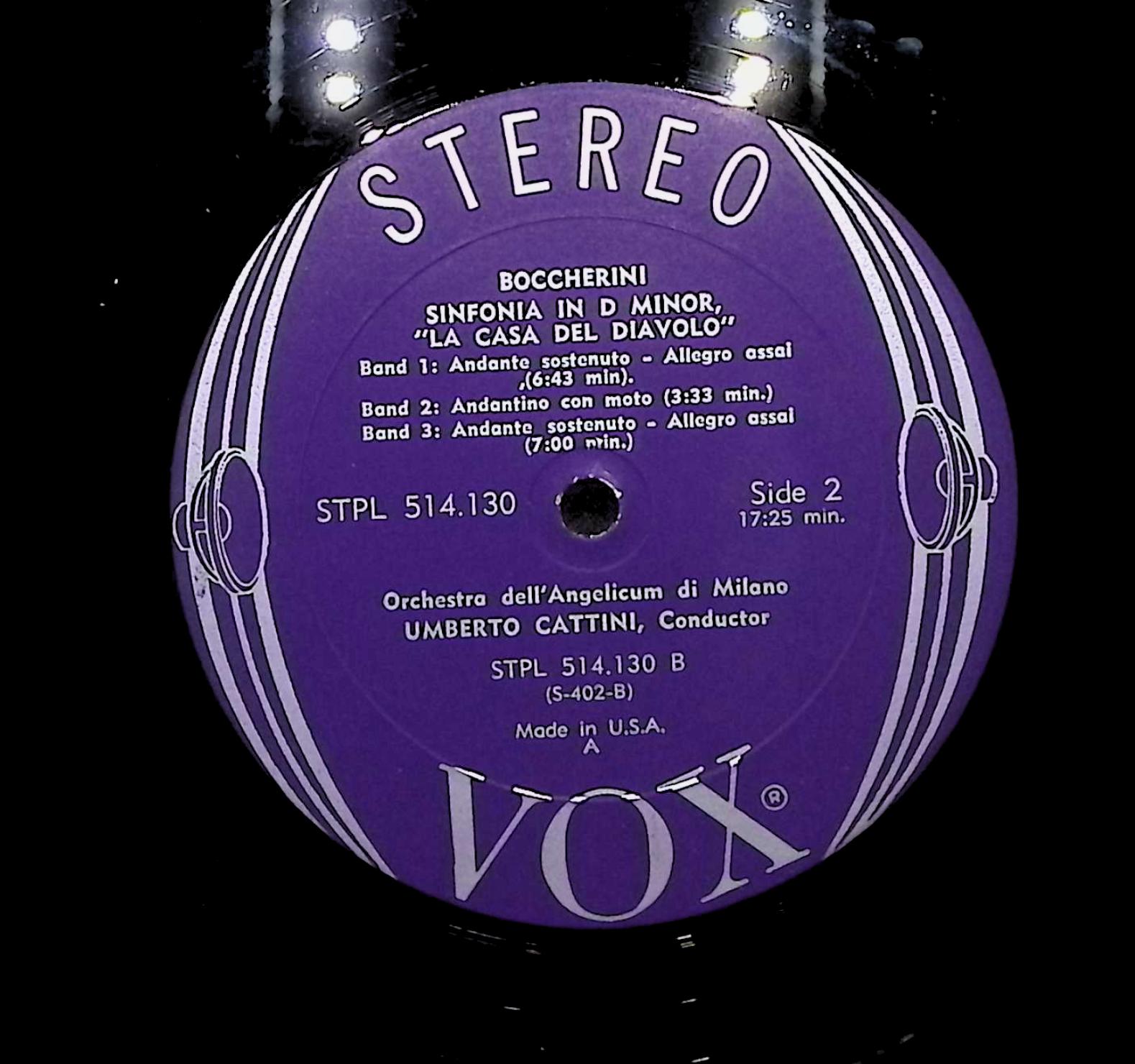 Luigi Boccherini Sinfonia Concertante In C Major & Sinfonia In D Minor 1964 LP  — image 4