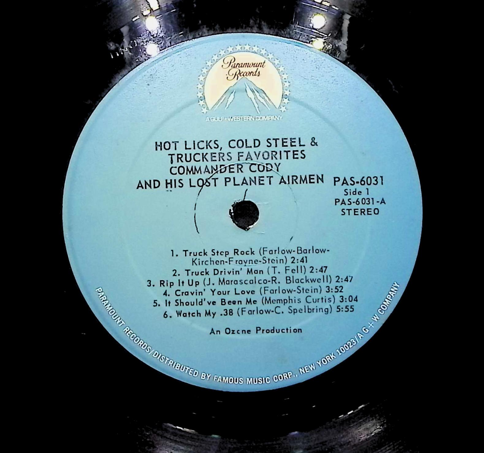 Commander Cody And His Lost Planet Airmen-Hot Licks, Cold Steel & Truckers Favorites LP — image 2