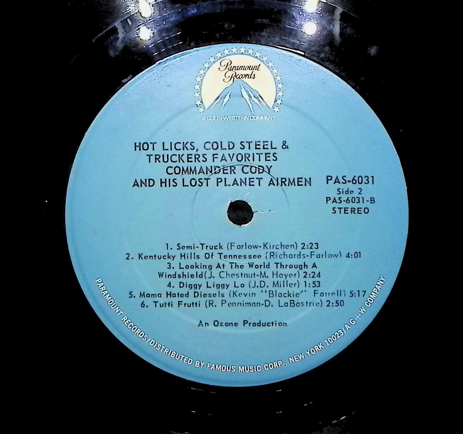 Commander Cody And His Lost Planet Airmen-Hot Licks, Cold Steel & Truckers Favorites LP — image 4