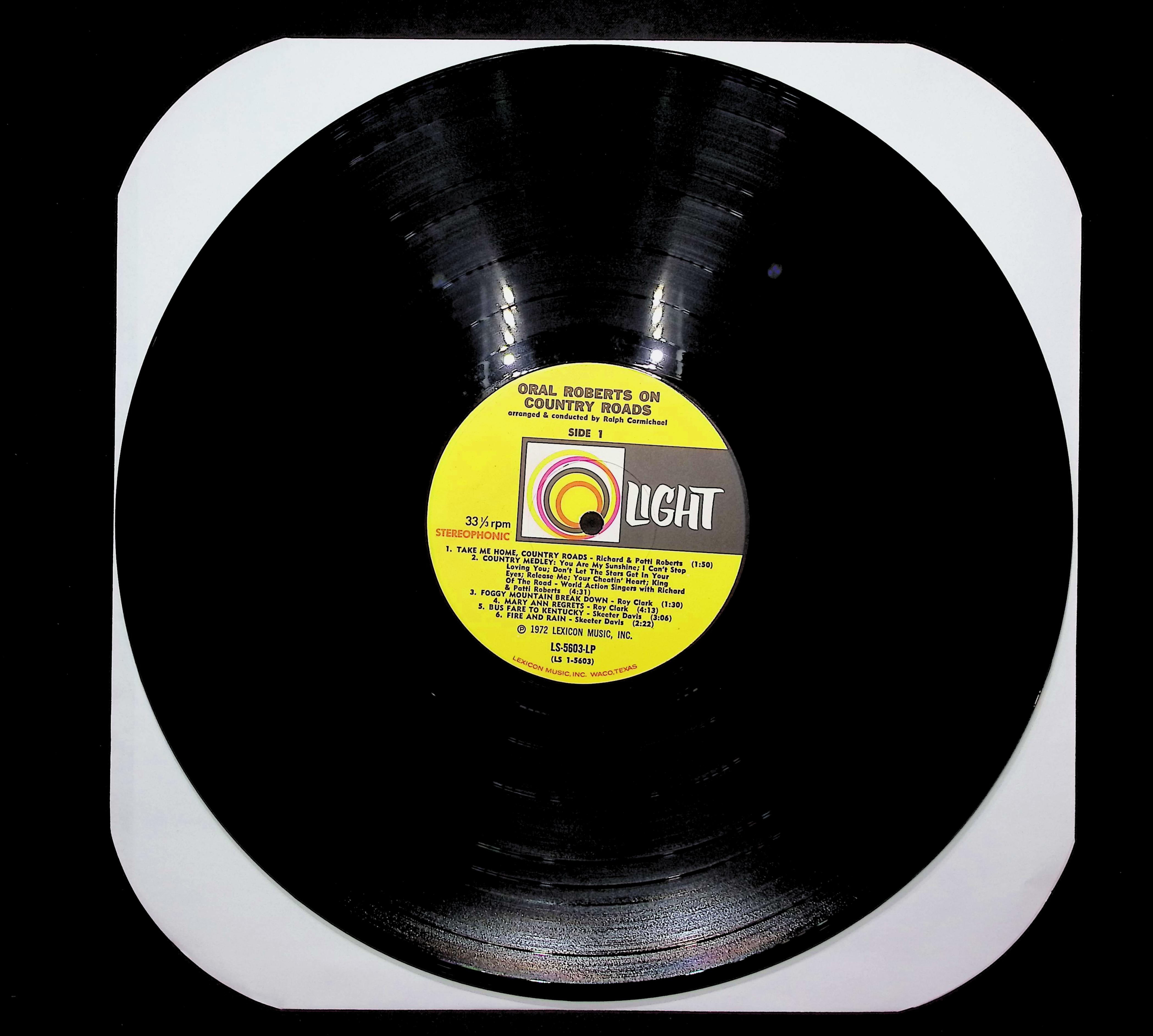 Various Artists Oral Roberts On Country Roads 1972 LP Folk, Country  — image 3
