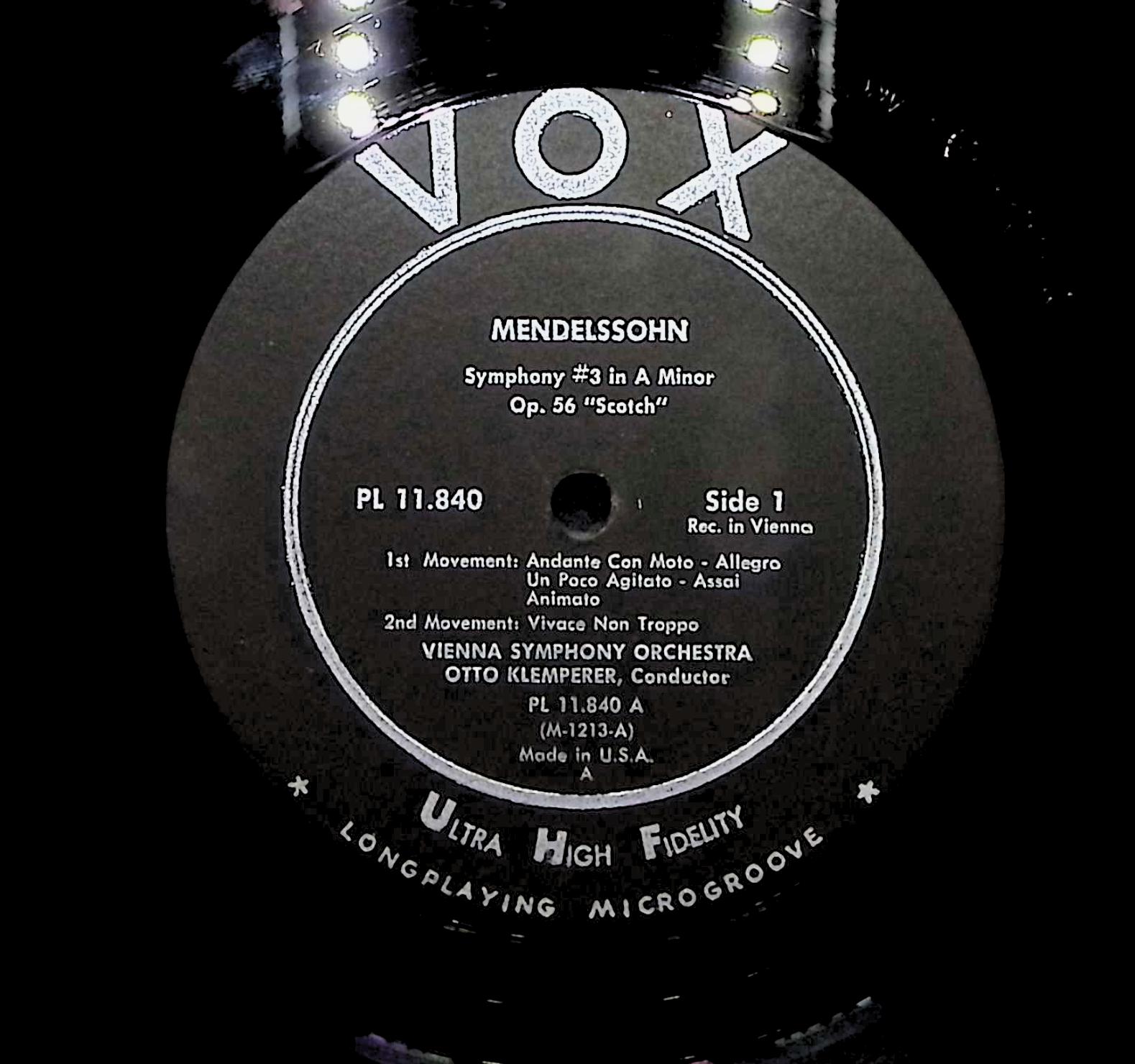 Felix Mendelssohn-Bartholdy Symphony No. 3, Scotch (Ecossaise) 1964 LP Classical — image 4