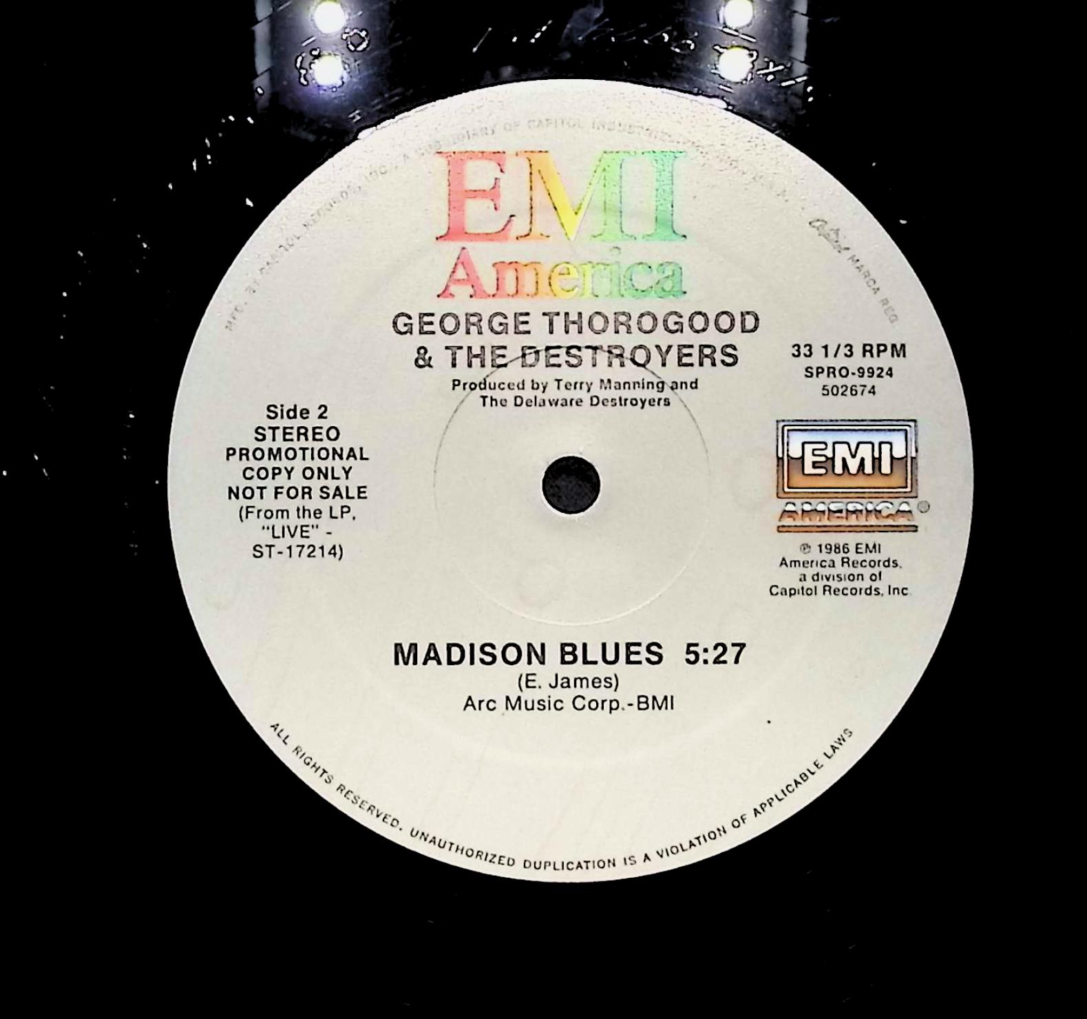 George Thorogood & The Destroyers Madison Blues 1986 LP Rock Side 1 & 2 — image 2