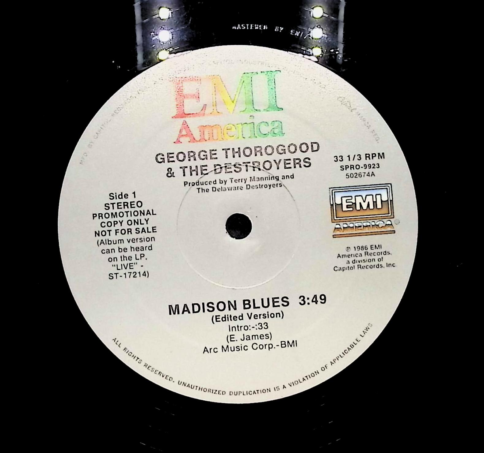 George Thorogood & The Destroyers Madison Blues 1986 LP Rock Side 1 & 2 — image 4