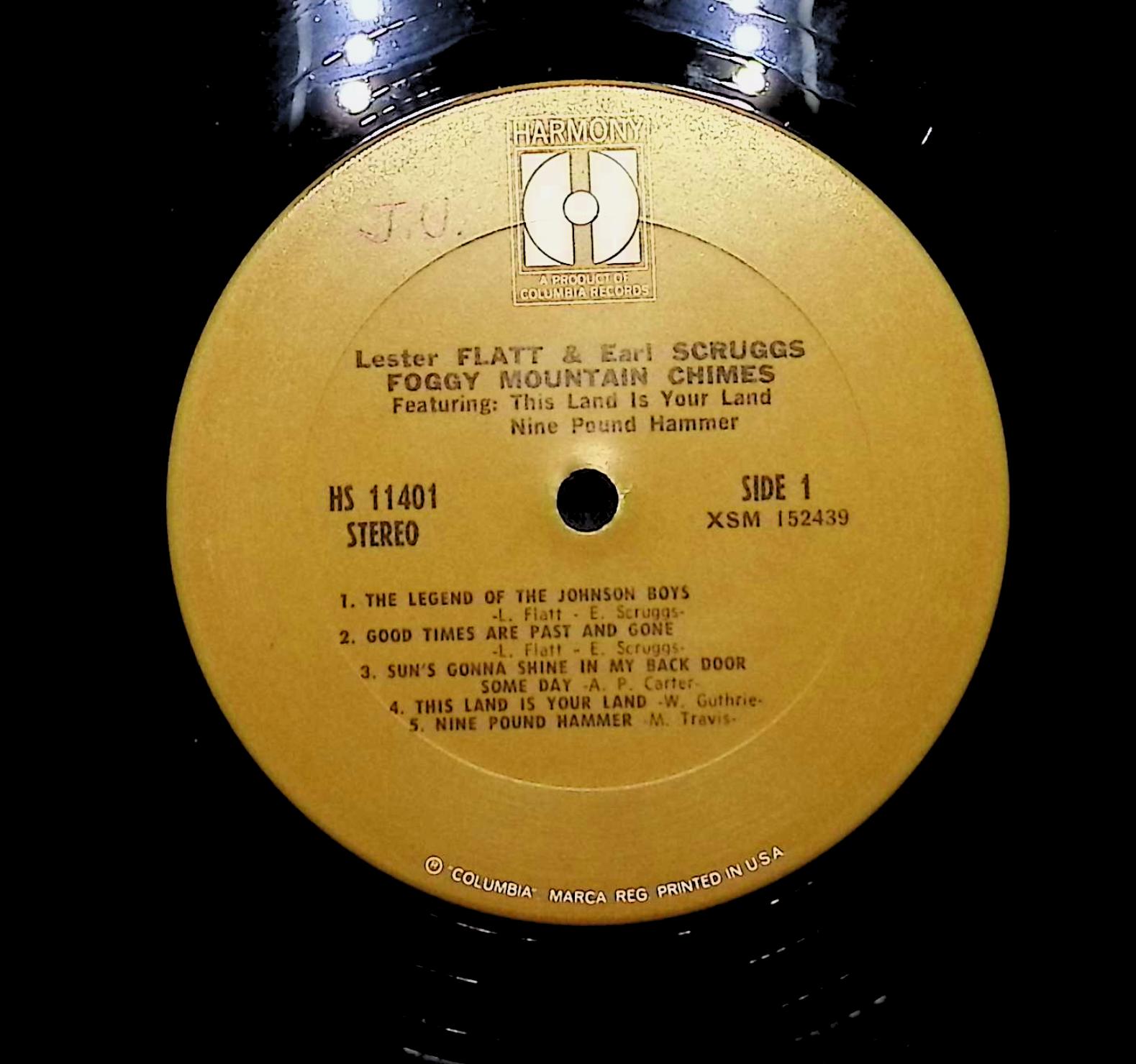Flatt & Scruggs Foggy Mountain Chimes 1970 LP Folk, World, & Country Side 1 & 2 — image 2
