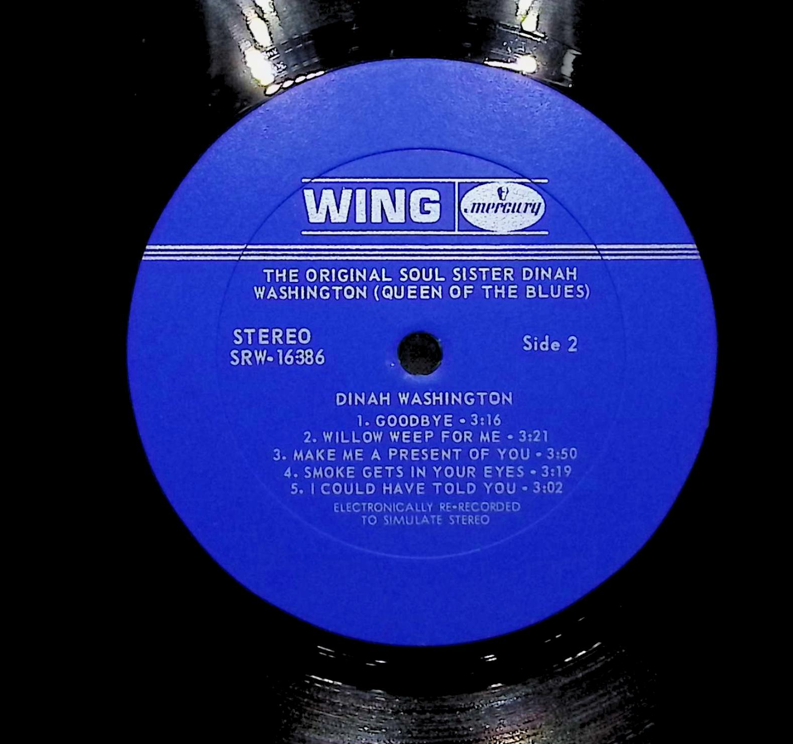 Dinah Washington The Original Soul Sister - Queen Of The Blues 1969 LP Jazz  — image 2