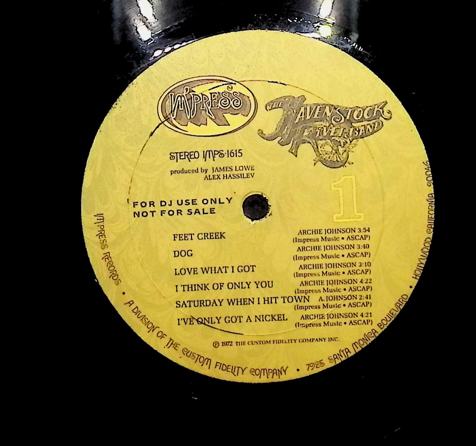 The Havenstock River Band 1972 LP Rock Side 1 & 2  — image 2