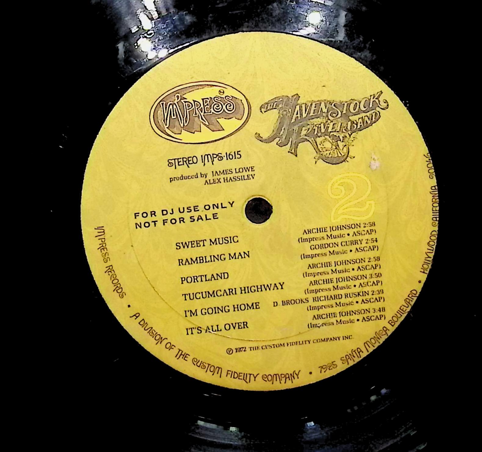 The Havenstock River Band 1972 LP Rock Side 1 & 2  — image 4