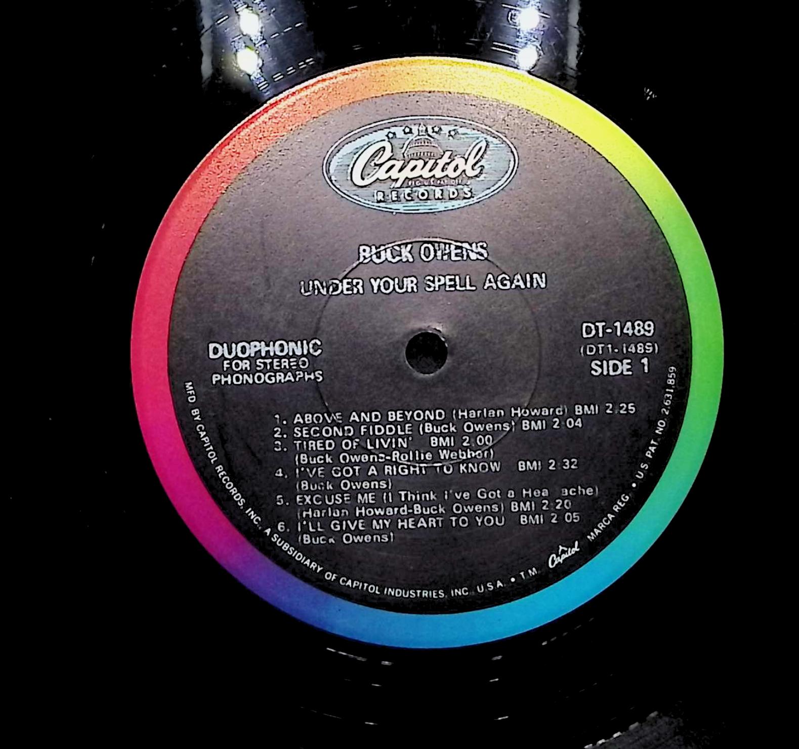 Buck Owens Under Your Spell Again LP Folk, World, & Country Side 1 & 2  — image 2