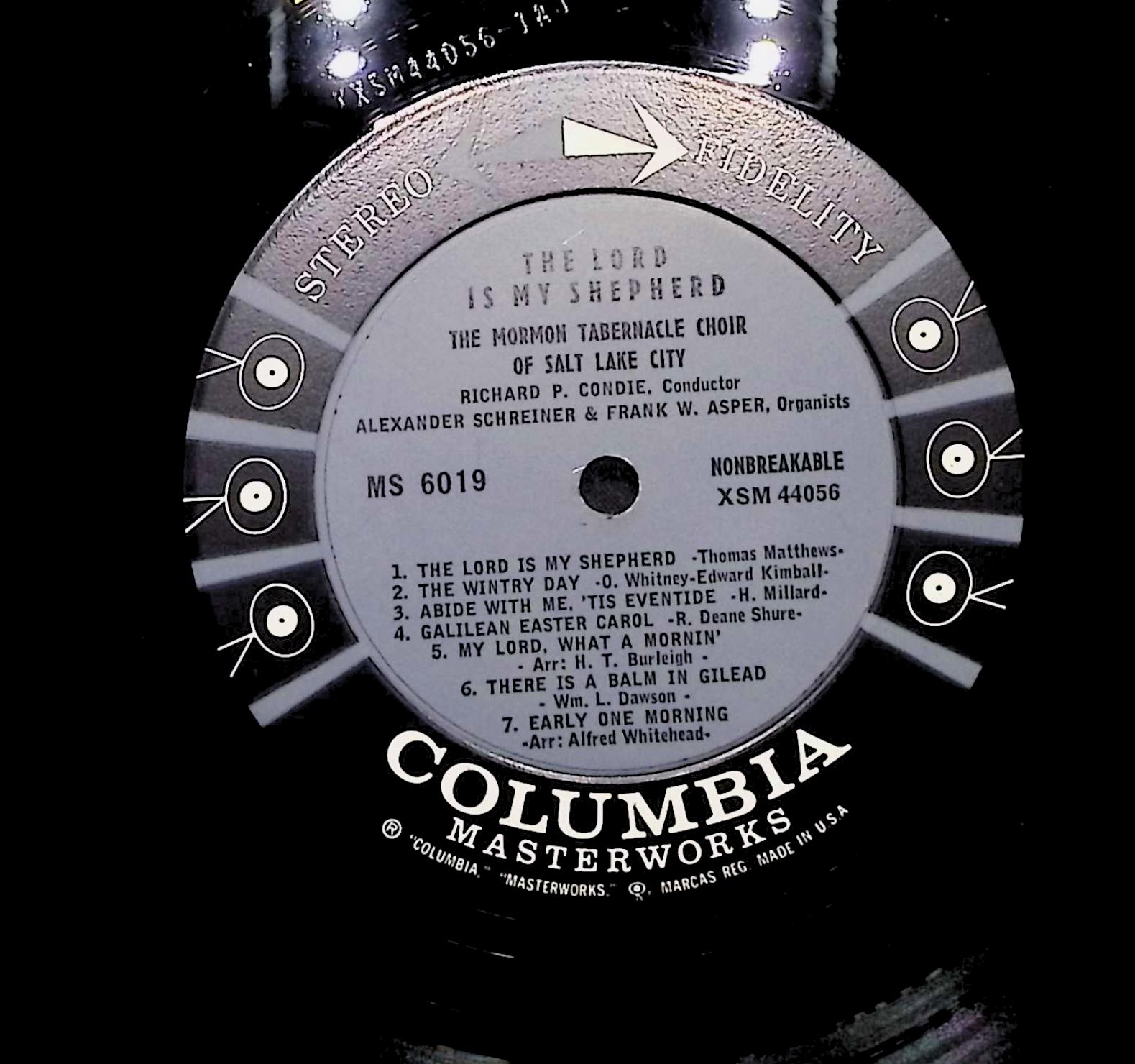 Mormon Tabernacle Choir The Lord Is My Shepherd LP Classical Side A & B  — image 2