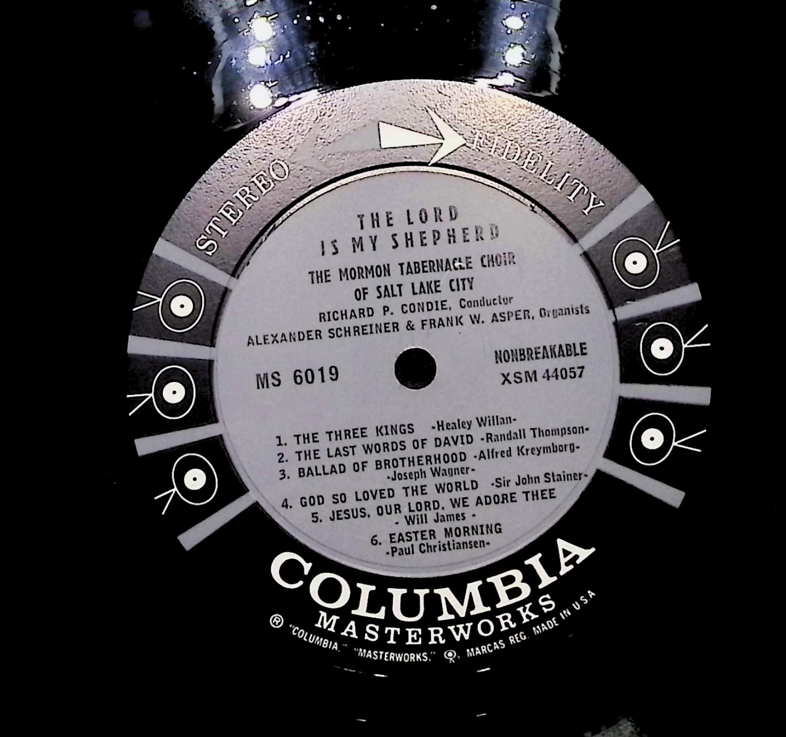 Mormon Tabernacle Choir The Lord Is My Shepherd LP Classical Side A & B  — image 4