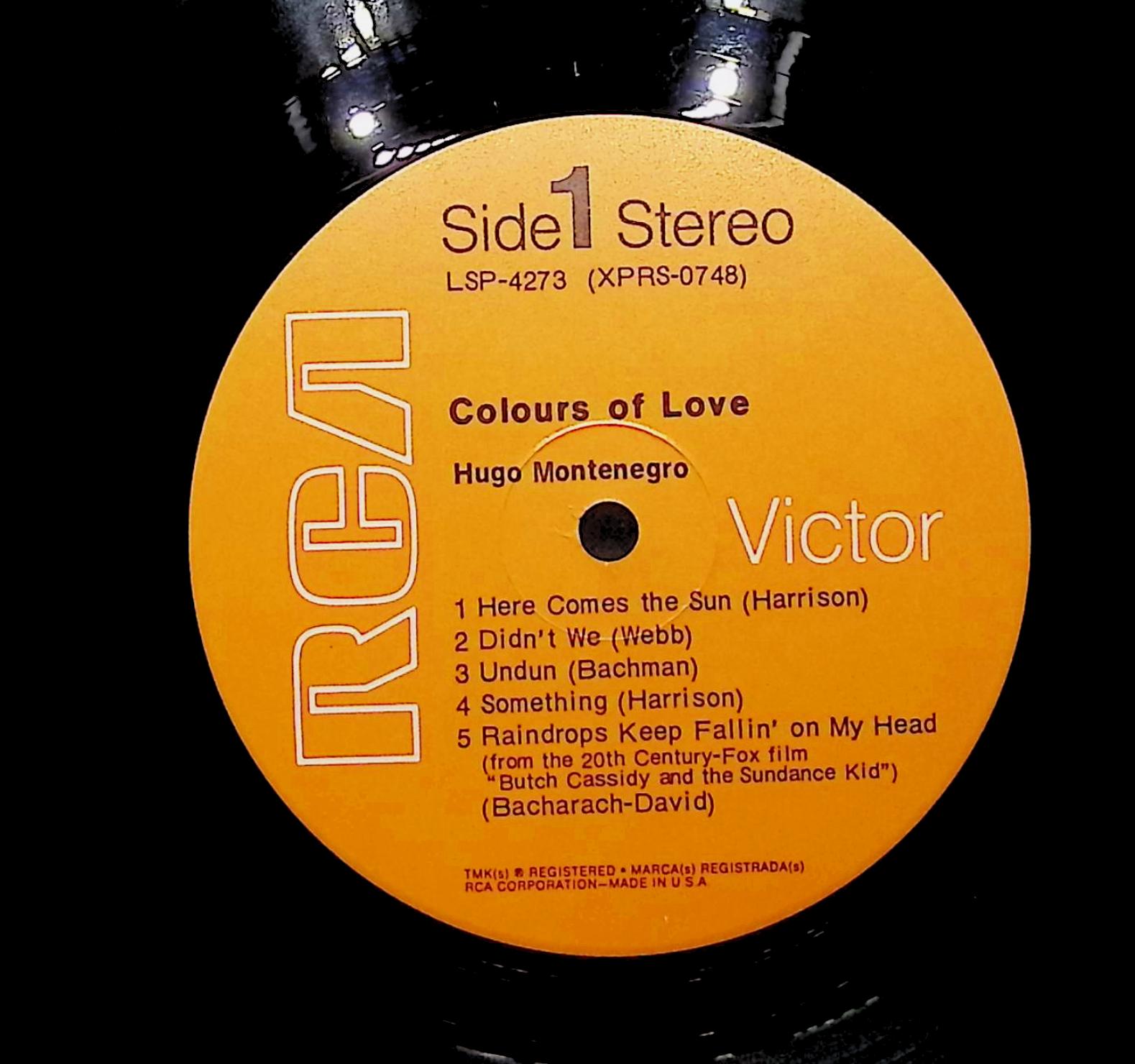 Hugo Montenegro Colours Of Love 1970 LP Jazz Side 1 & 2  — image 2