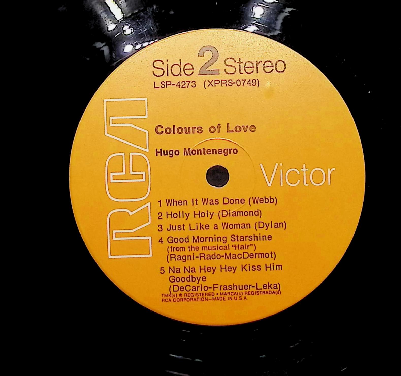 Hugo Montenegro Colours Of Love 1970 LP Jazz Side 1 & 2  — image 4