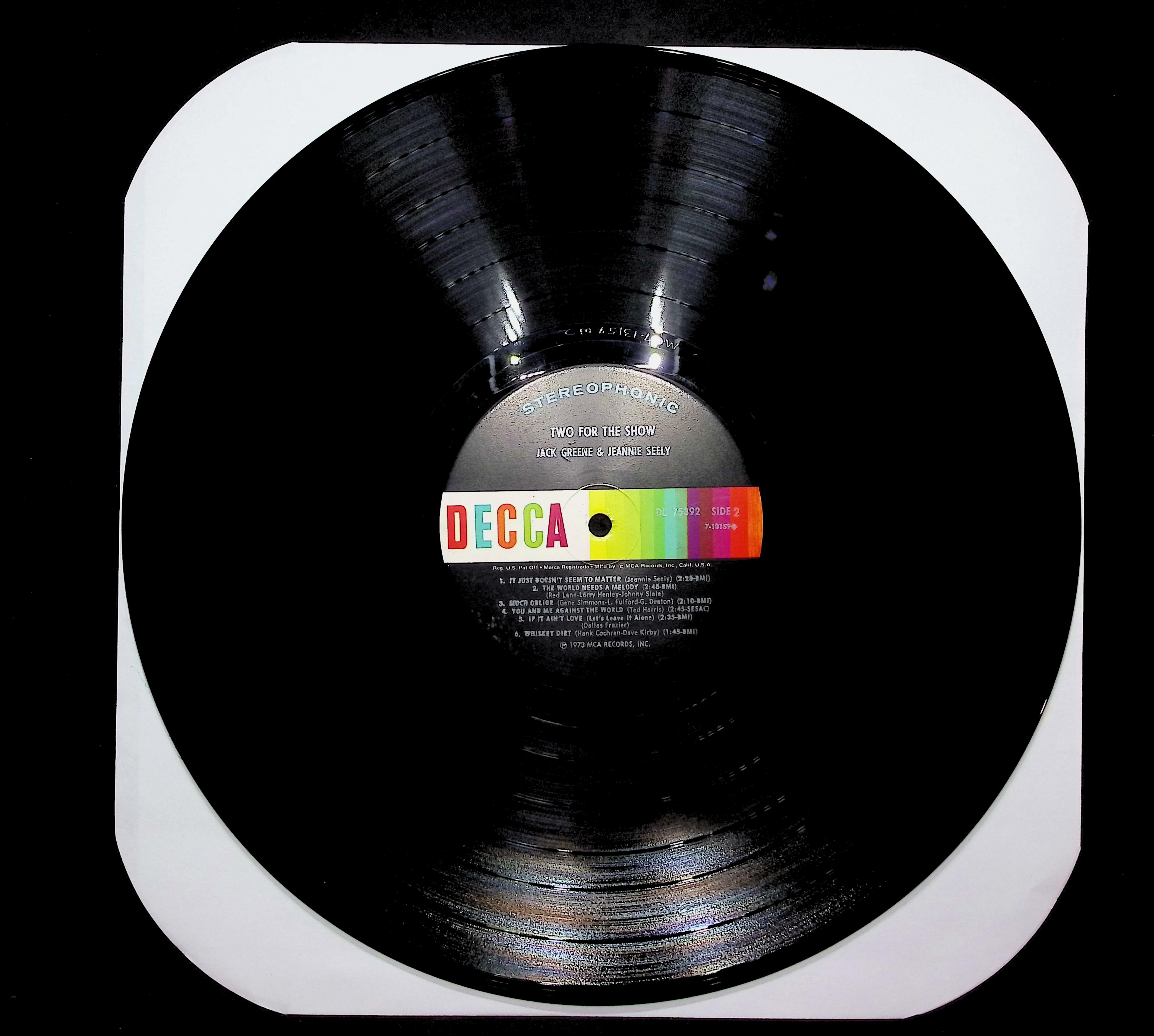 Jack Greene & Jeannie Seely Two For The Show 1973 LP Side 1 & 2  — image 3