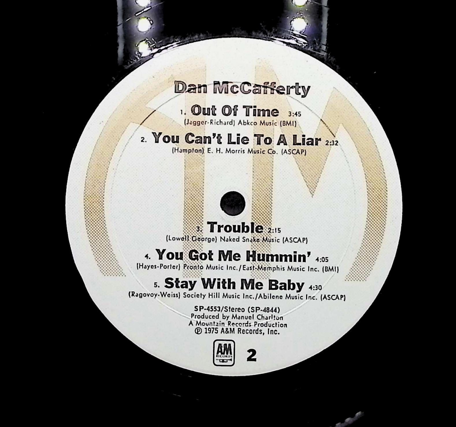 Dan McCafferty 1975 LP Rock Side 1 & 2  — image 2